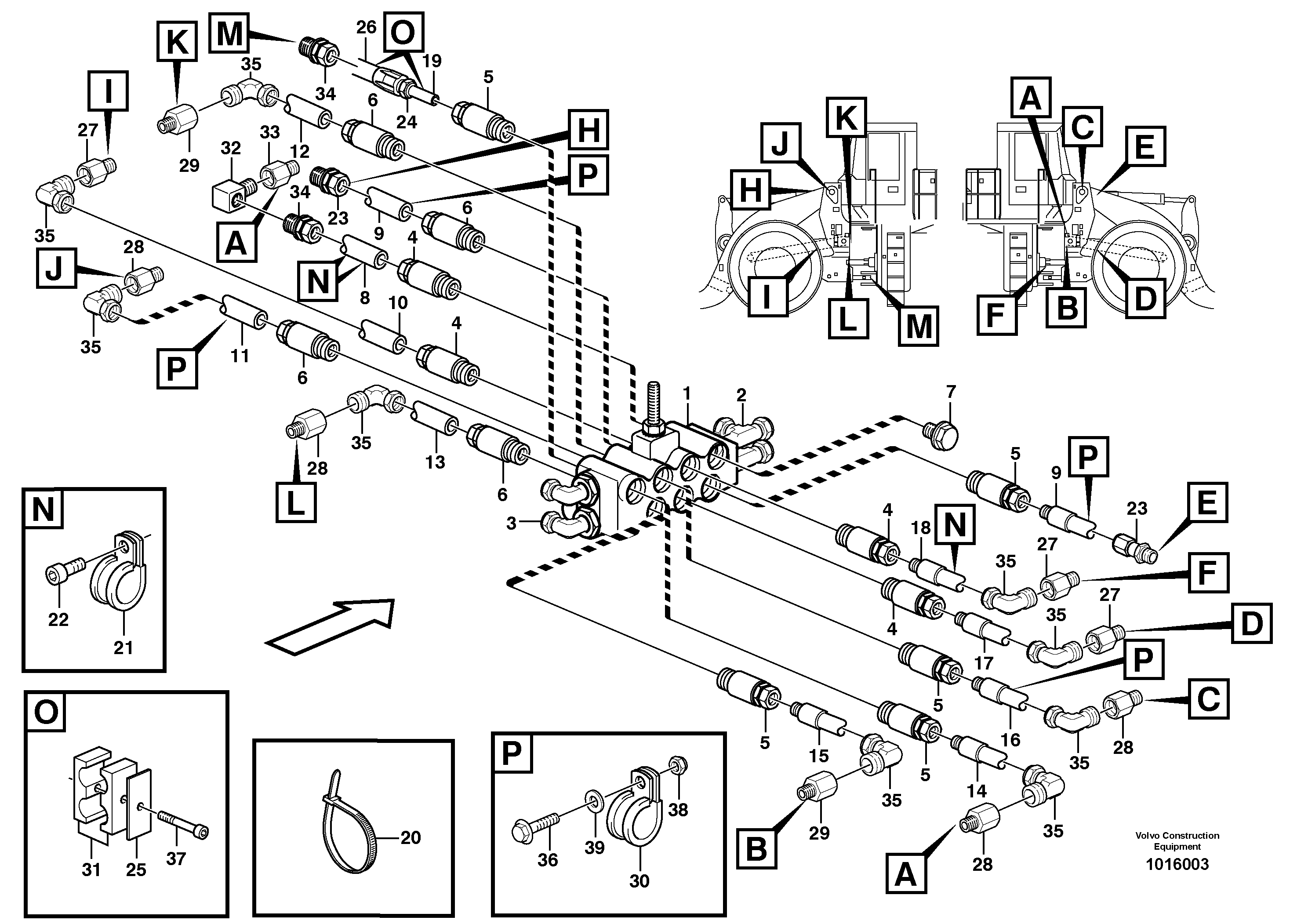 Central lubrication, B1 82549, 82550 — volvo parts diagram
