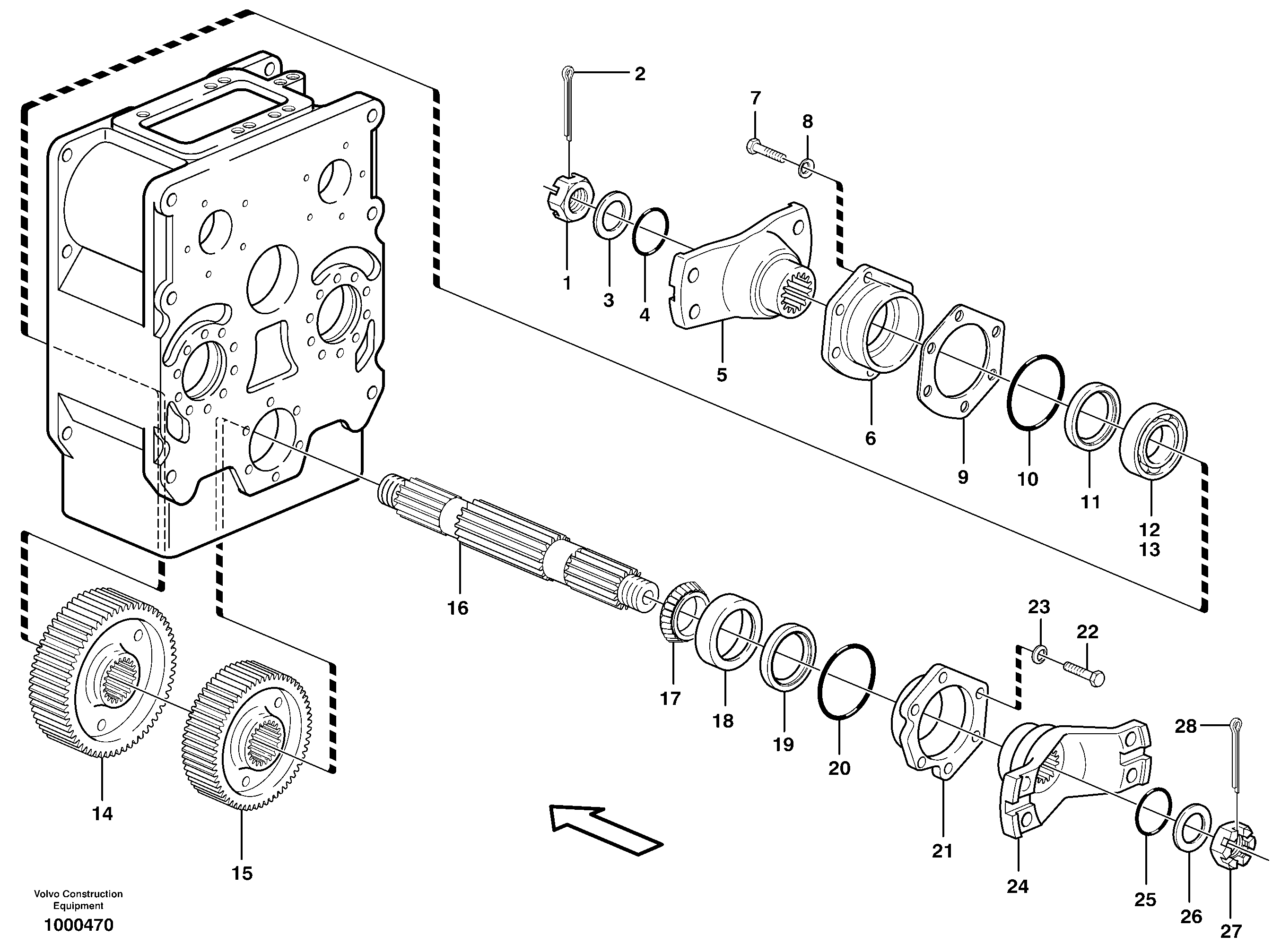 Output gear — volvo parts diagram