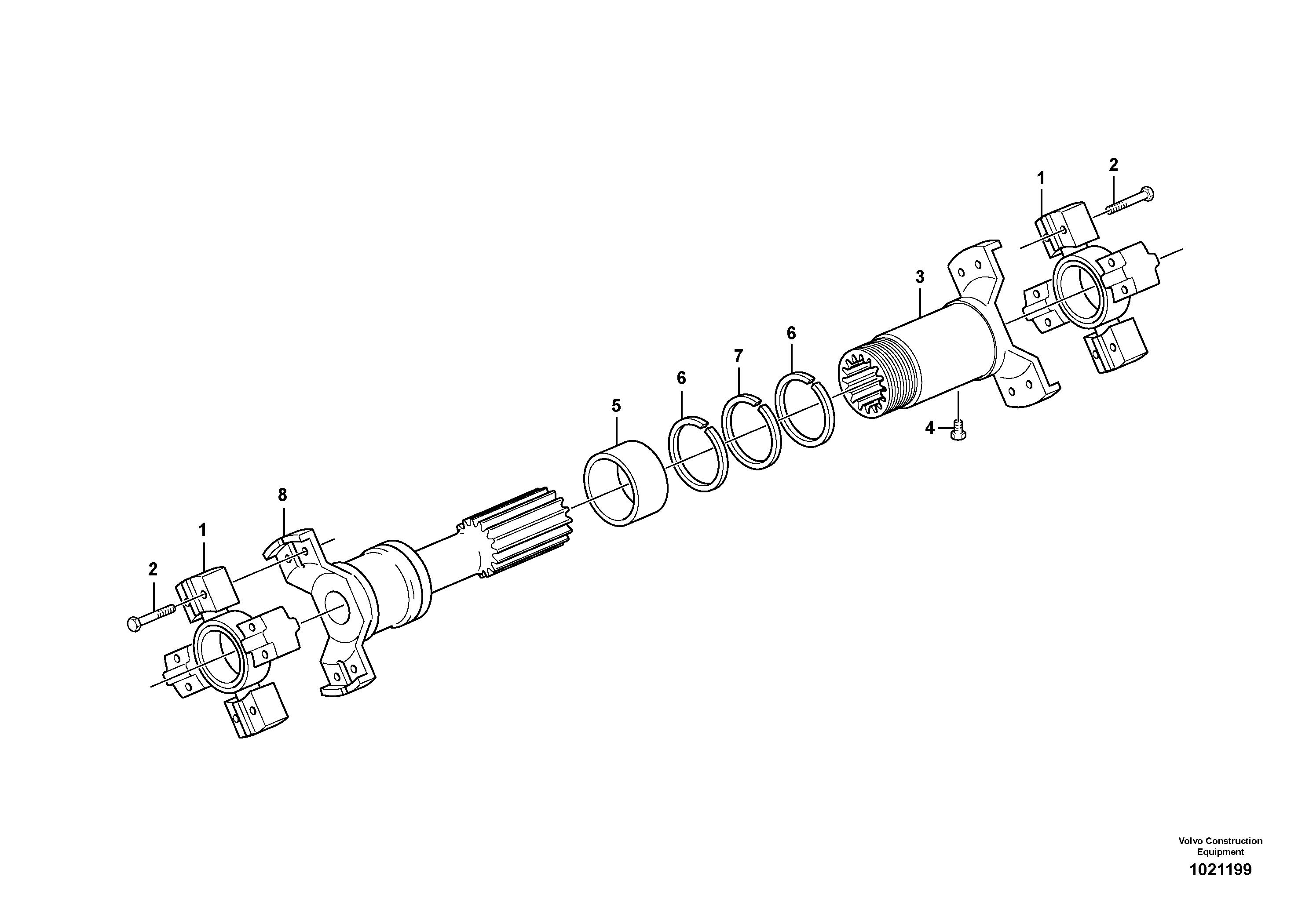 Propeller shaft S/N - 62099 — volvo parts diagram