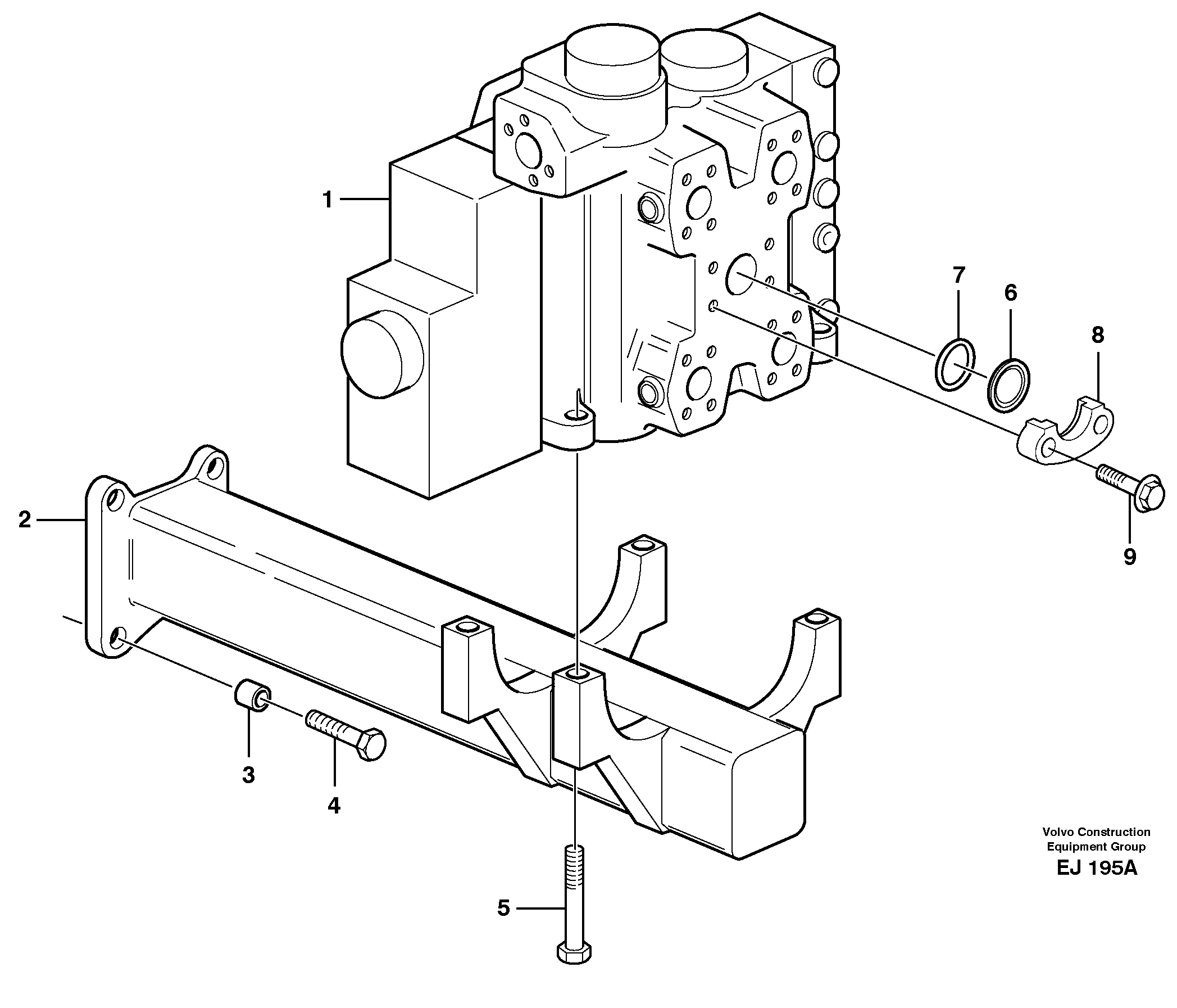 Control valve with fitting parts. — volvo parts diagram