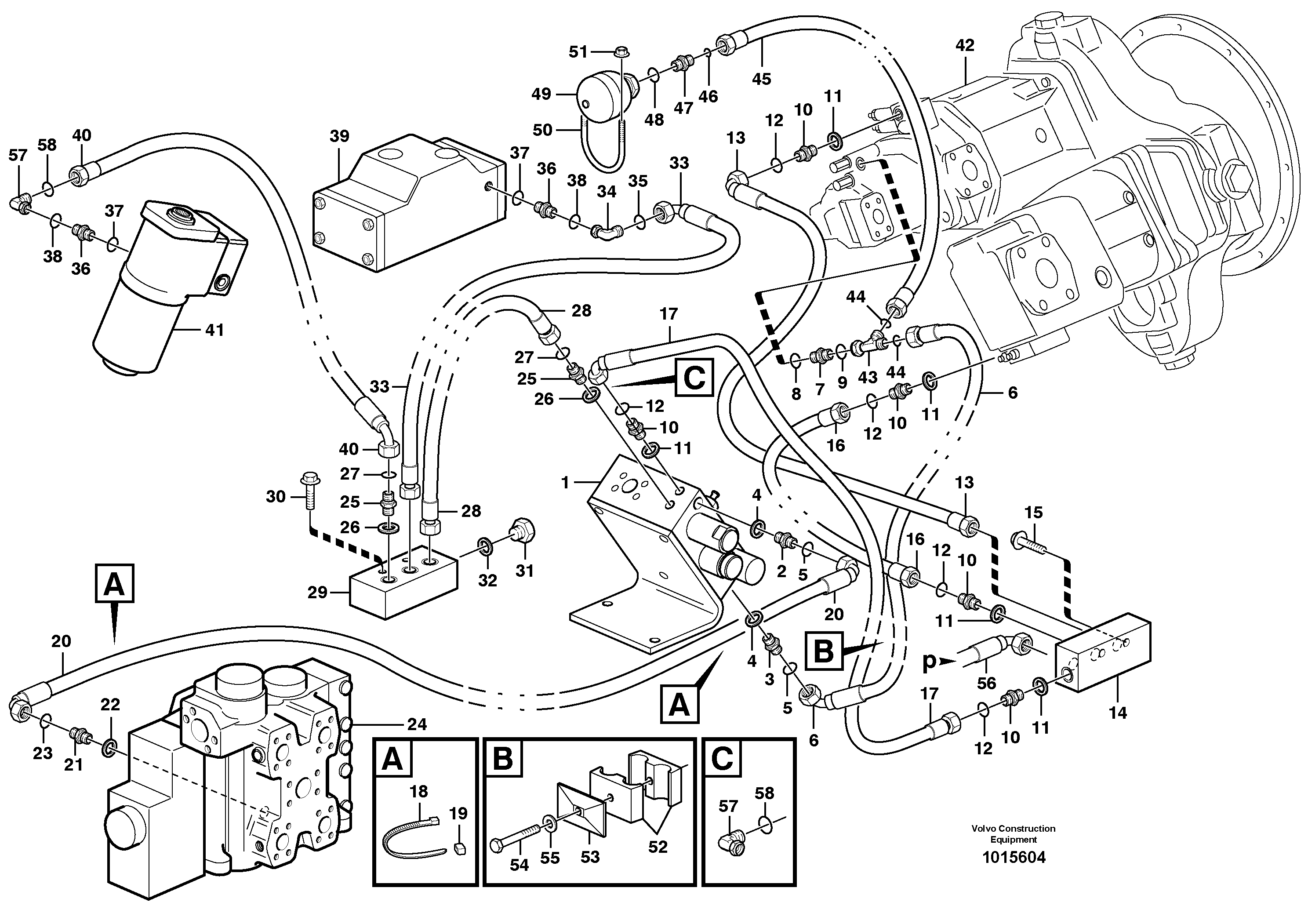 Load sensing line — volvo parts diagram