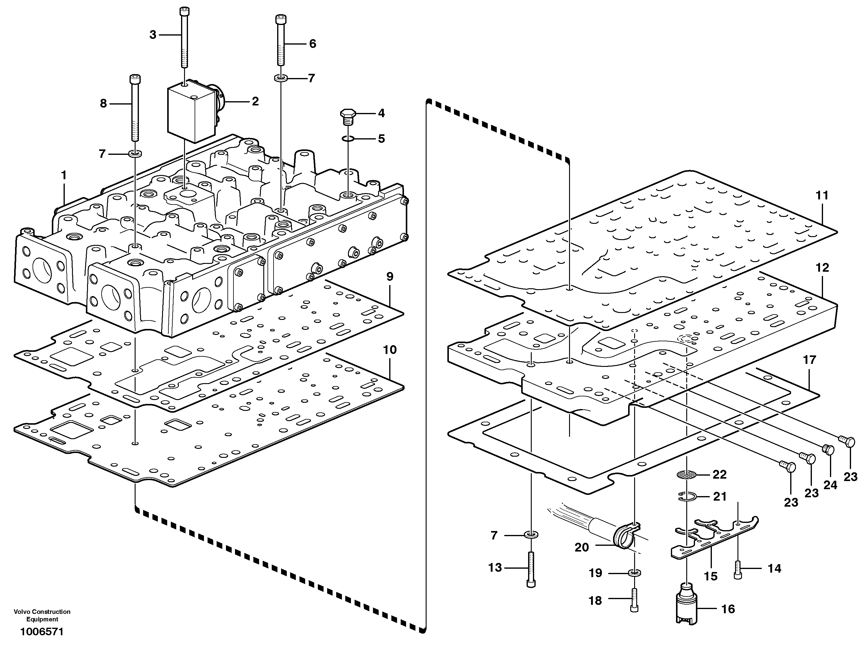 Control valve — volvo parts diagram