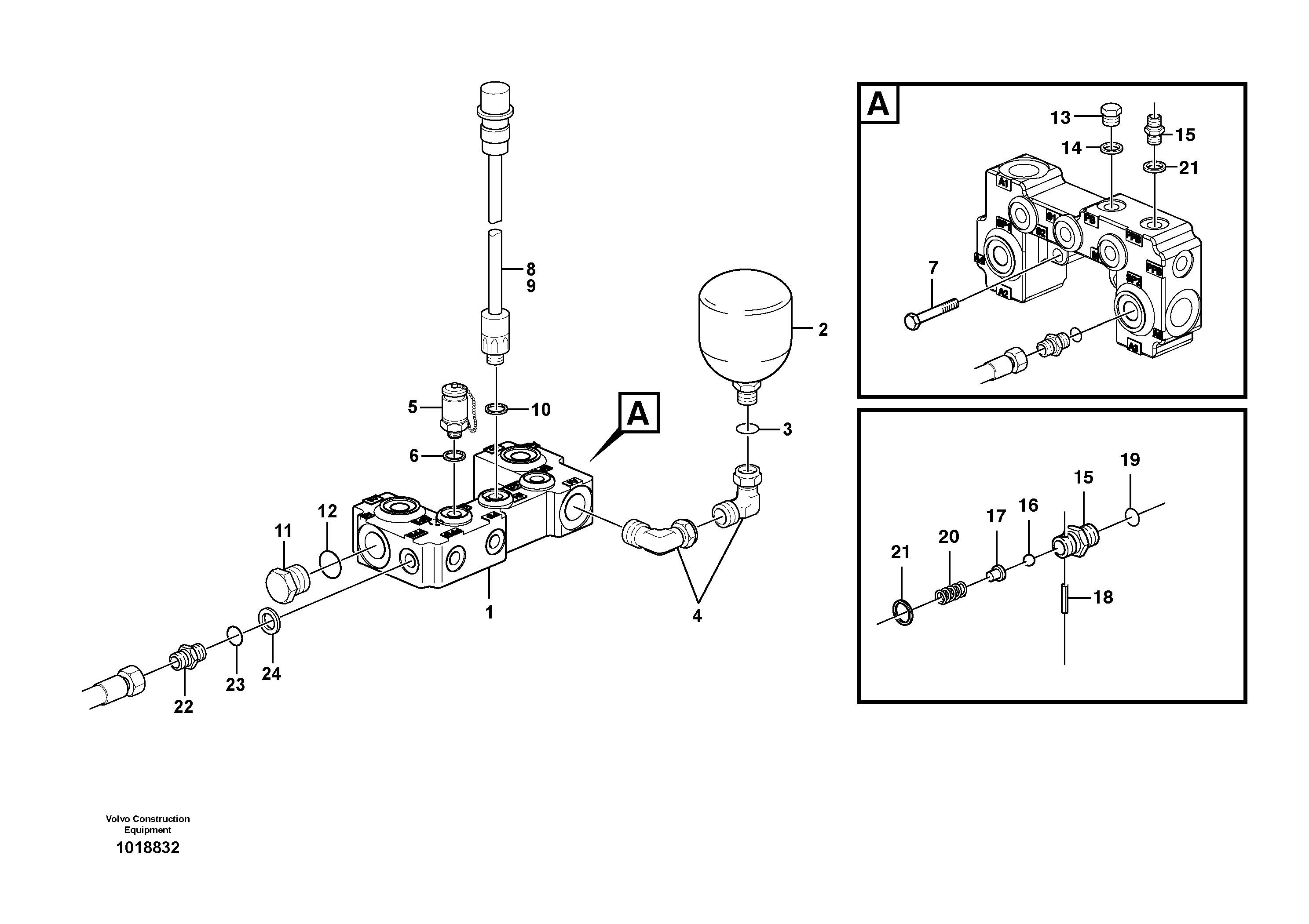 Valve and accumulators — volvo parts diagram