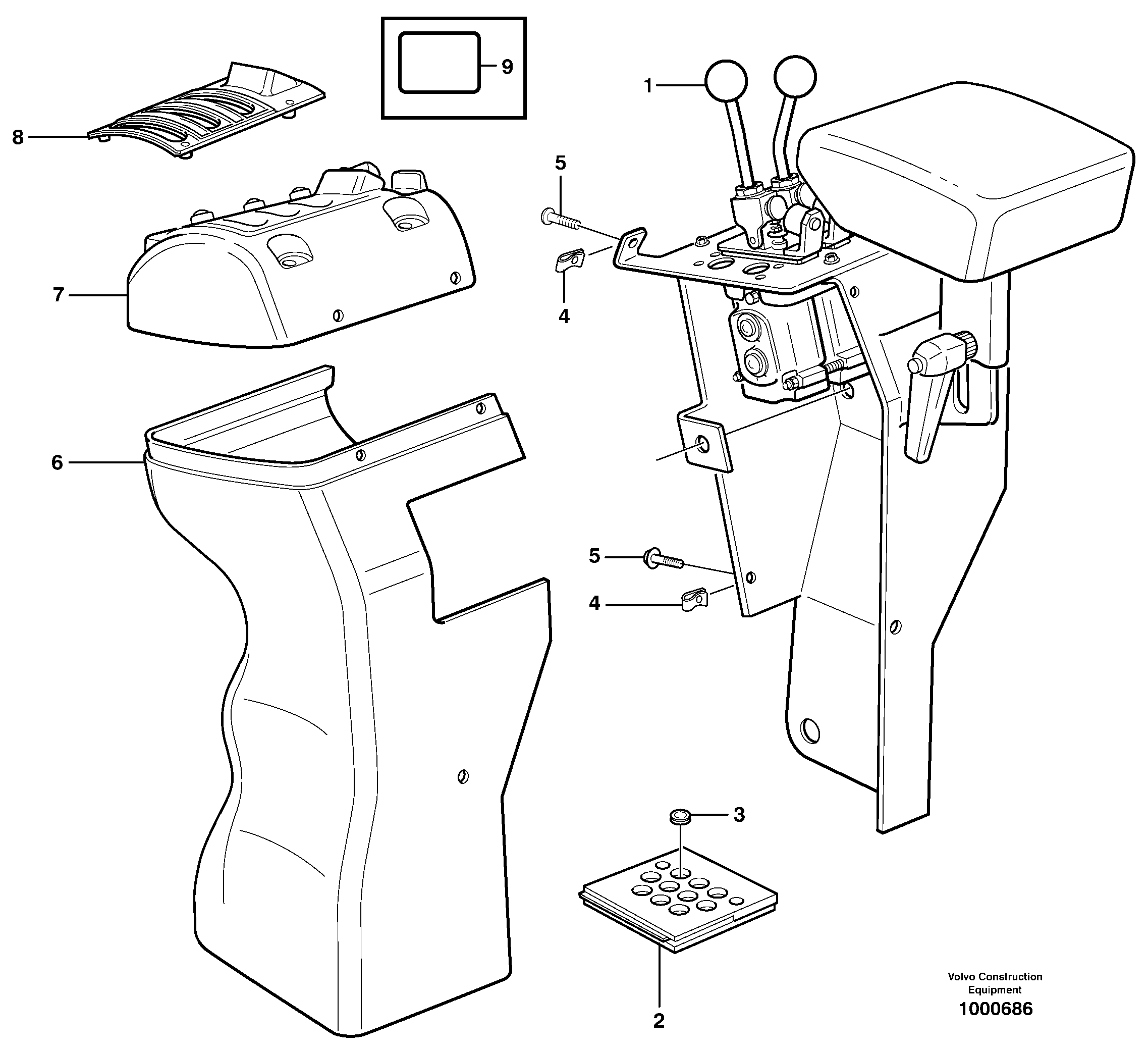 Cover for servo valves — volvo parts diagram