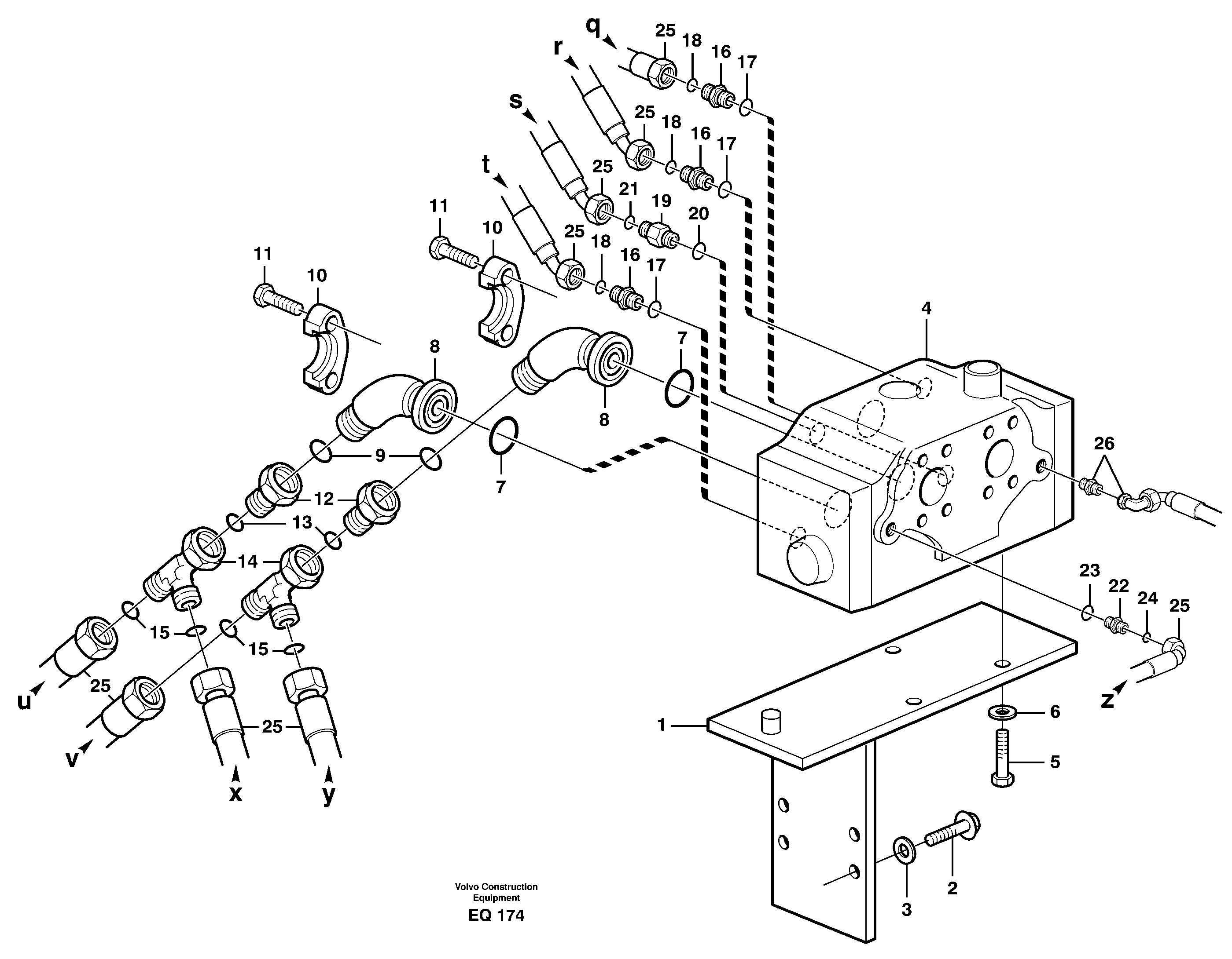 Flow amplifier with fitting parts — volvo parts diagram