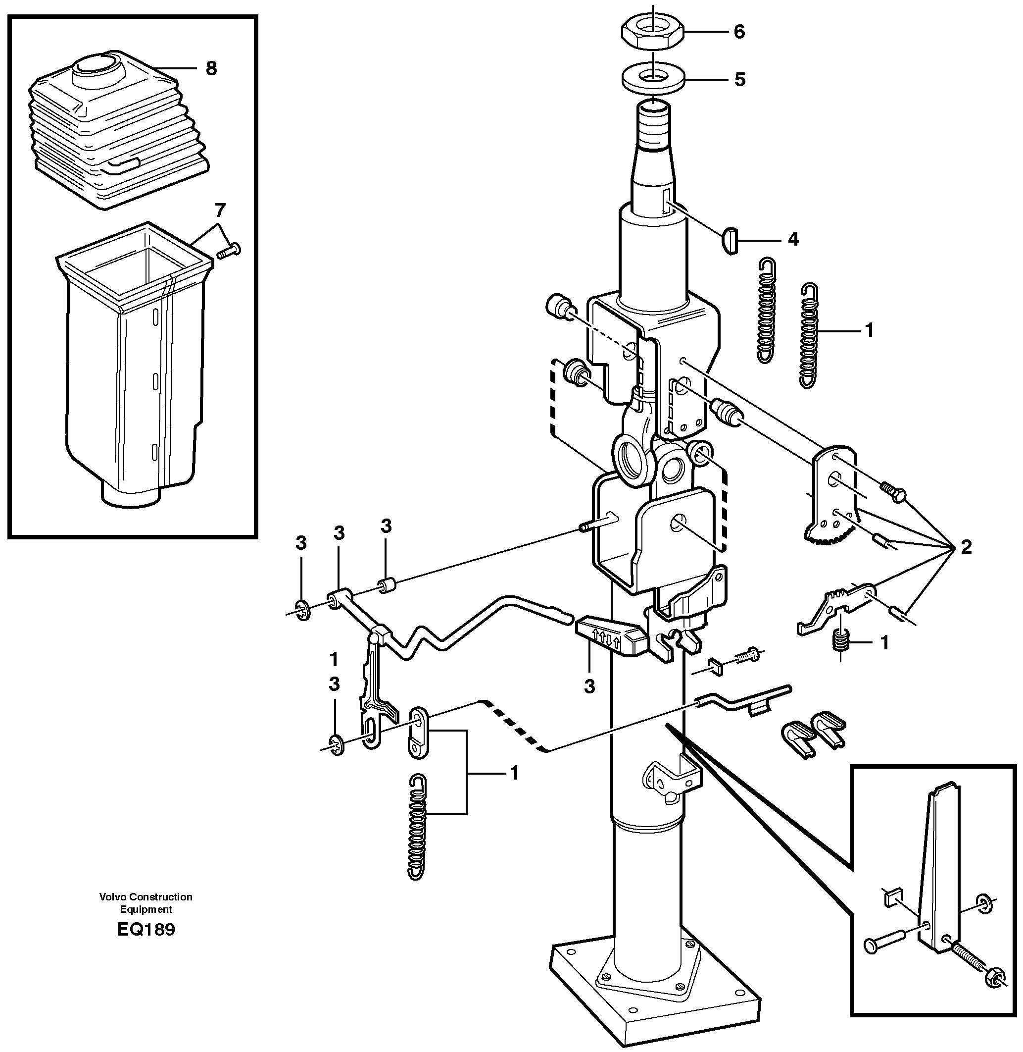Adjustable steering wheel  CAB - 61482 — volvo parts diagram
