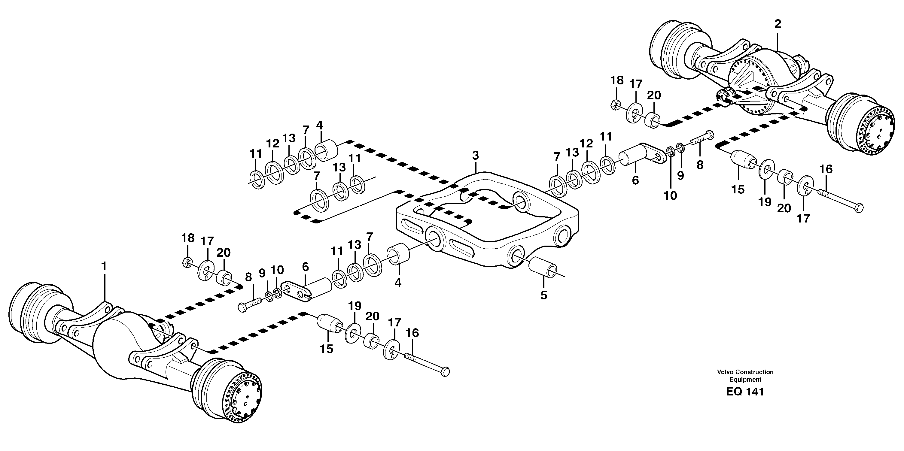 Axle suspension — volvo parts diagram