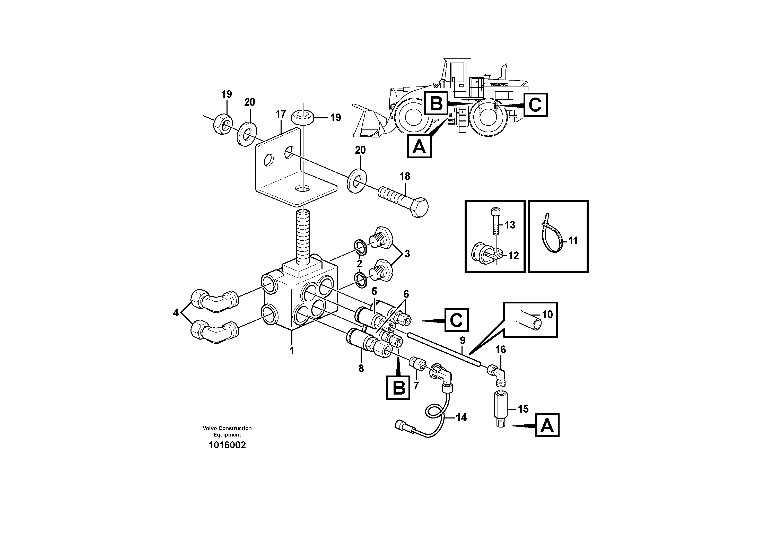 Central lubrication, B2 82549, 82550 — volvo parts diagram