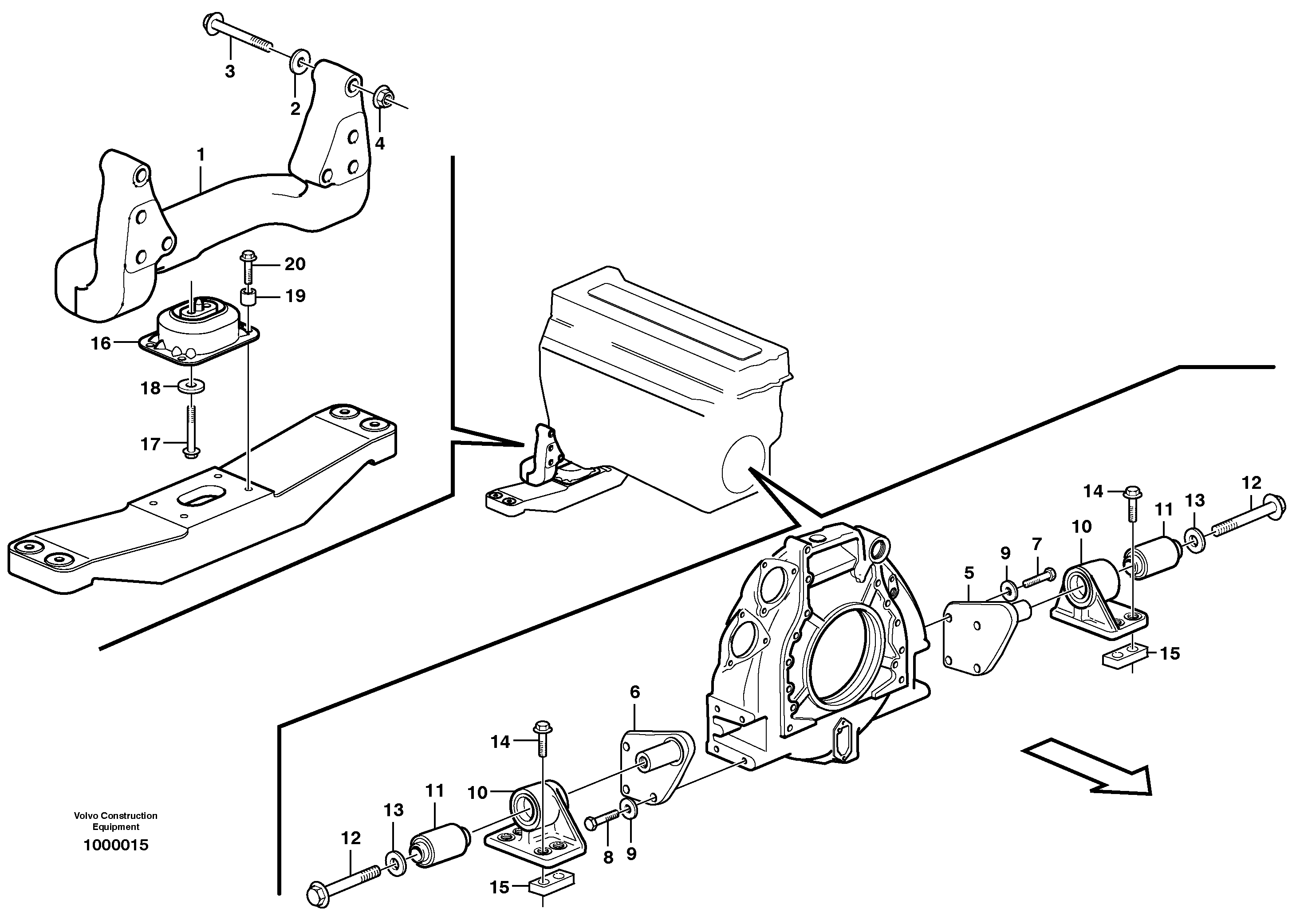Engine mounting — volvo parts diagram