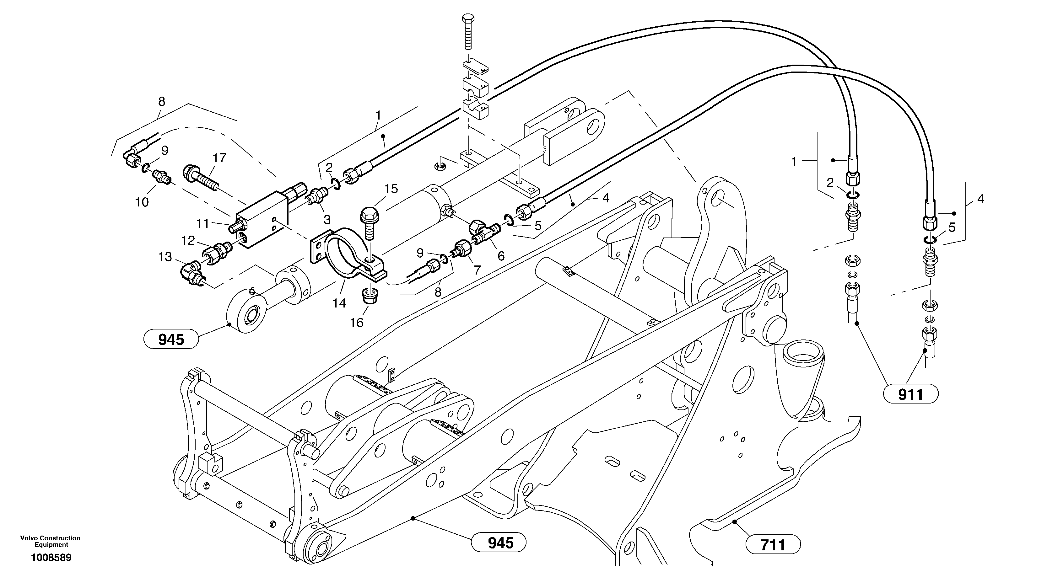 Line fracture safety - Tilt — volvo parts diagram