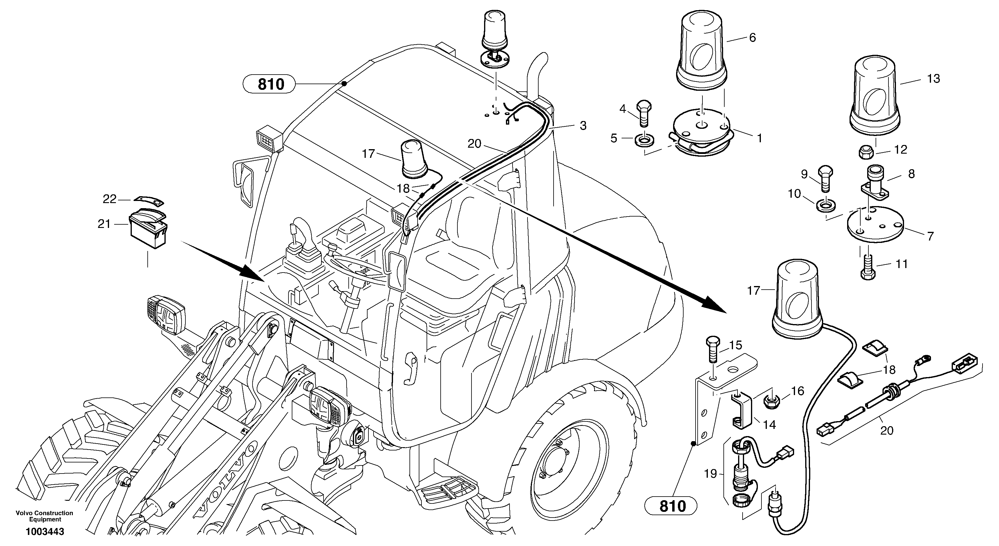 All-round side lamp — volvo parts diagram