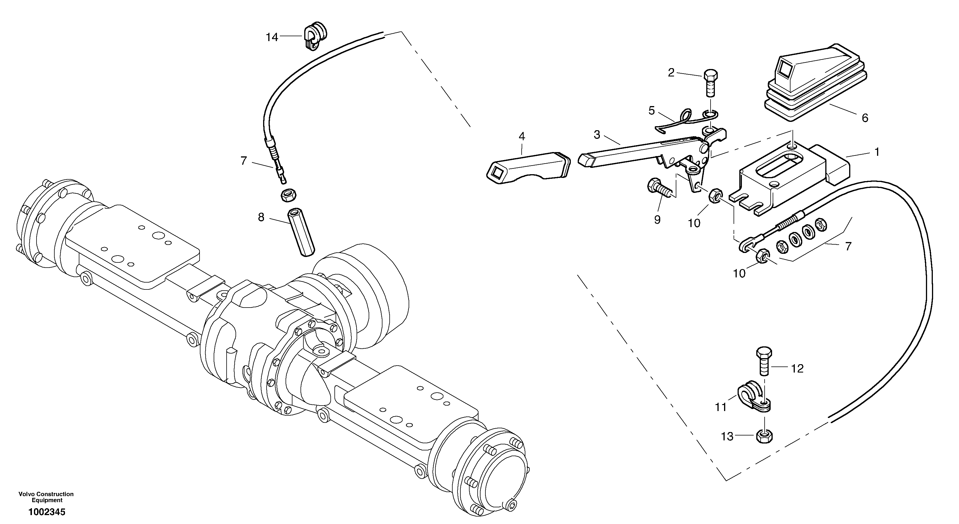 Hand brake — volvo parts diagram