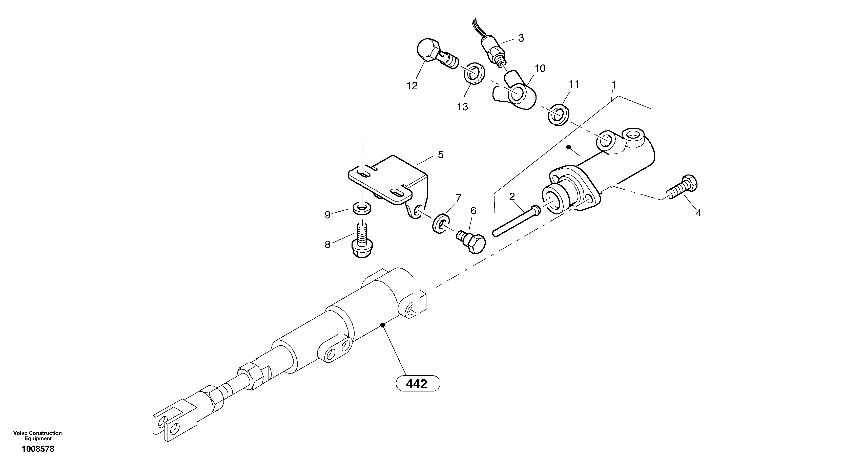 Brake cylinder — volvo parts diagram