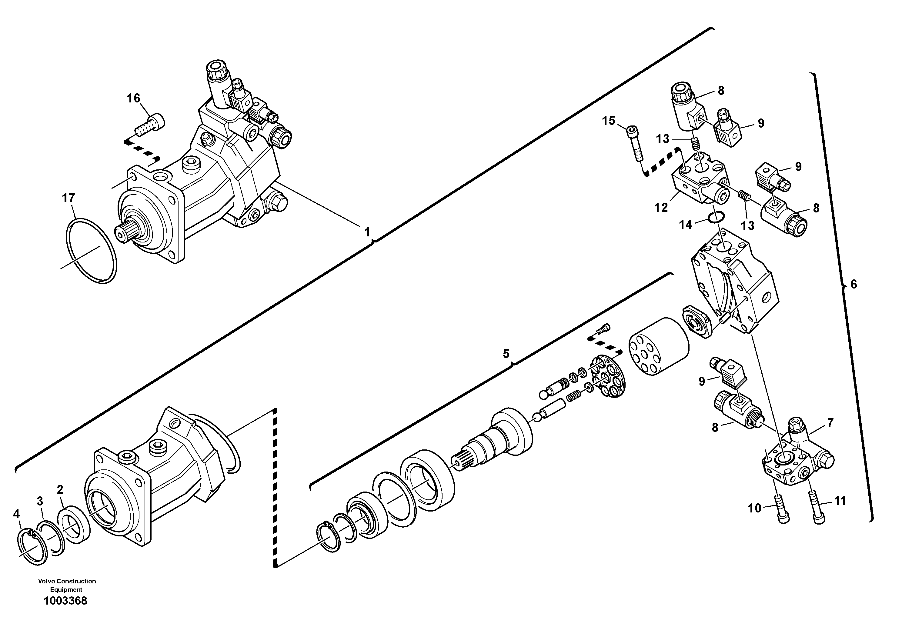 Variable displacement motor — volvo parts diagram