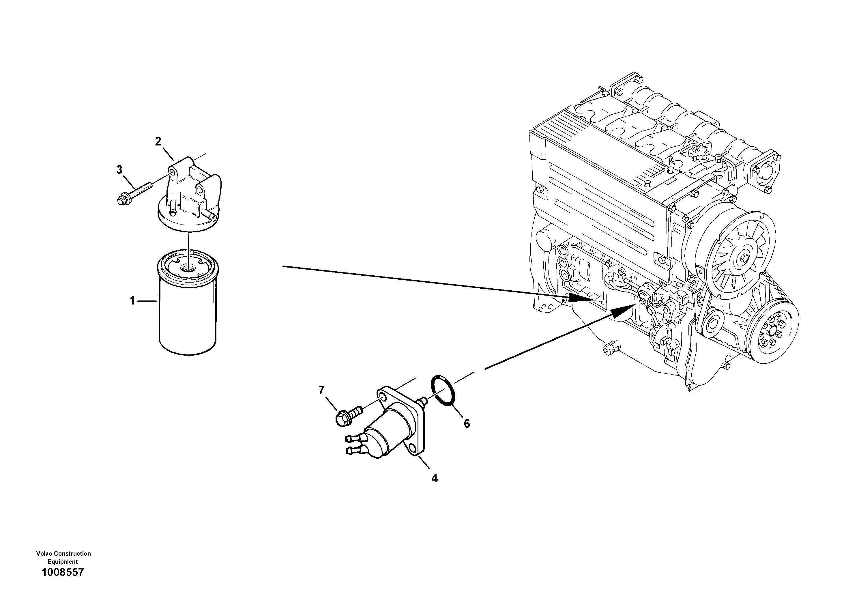 Fuel filter - Feed pump — volvo parts diagram