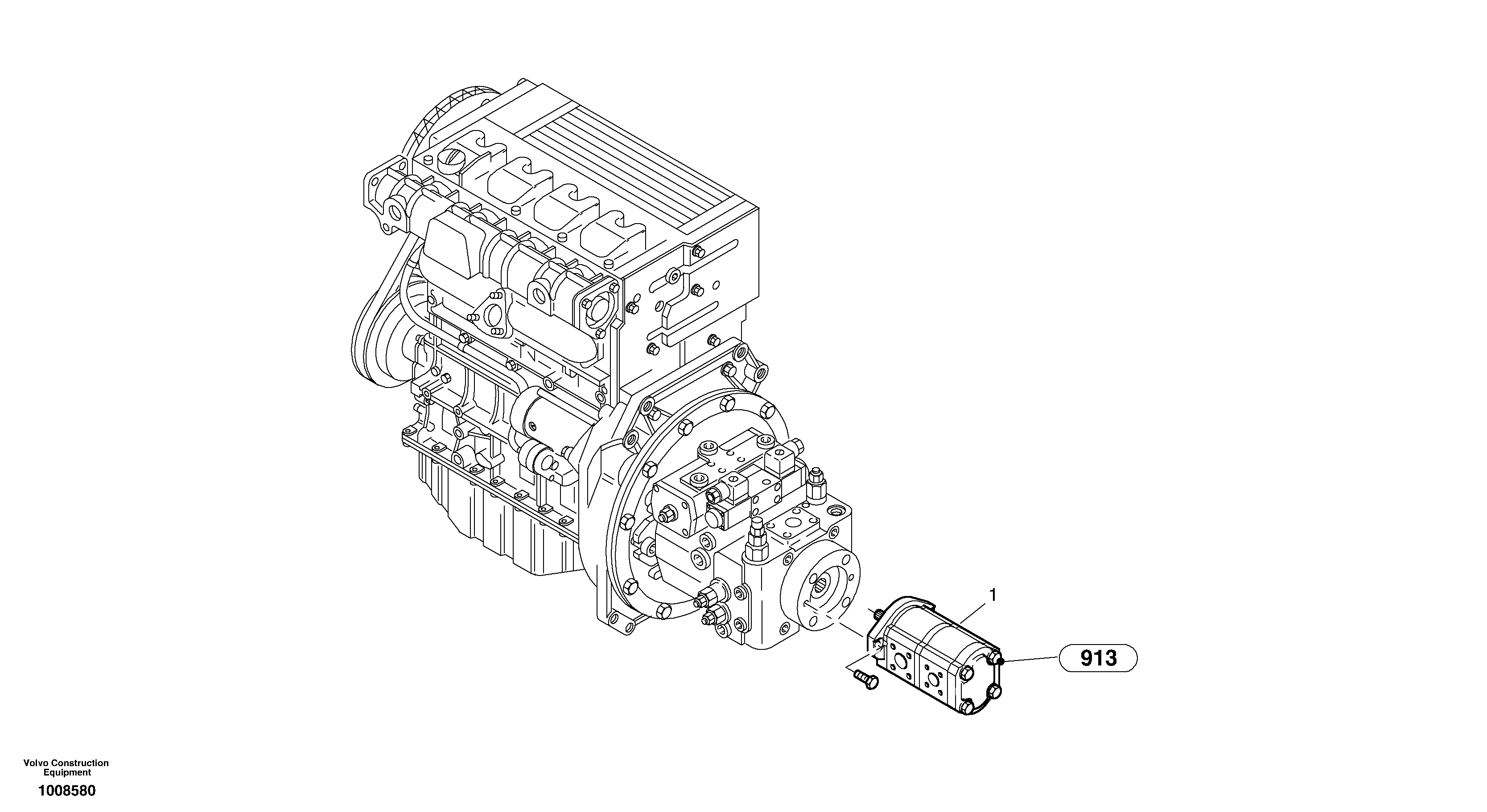 Steering pump — volvo parts diagram