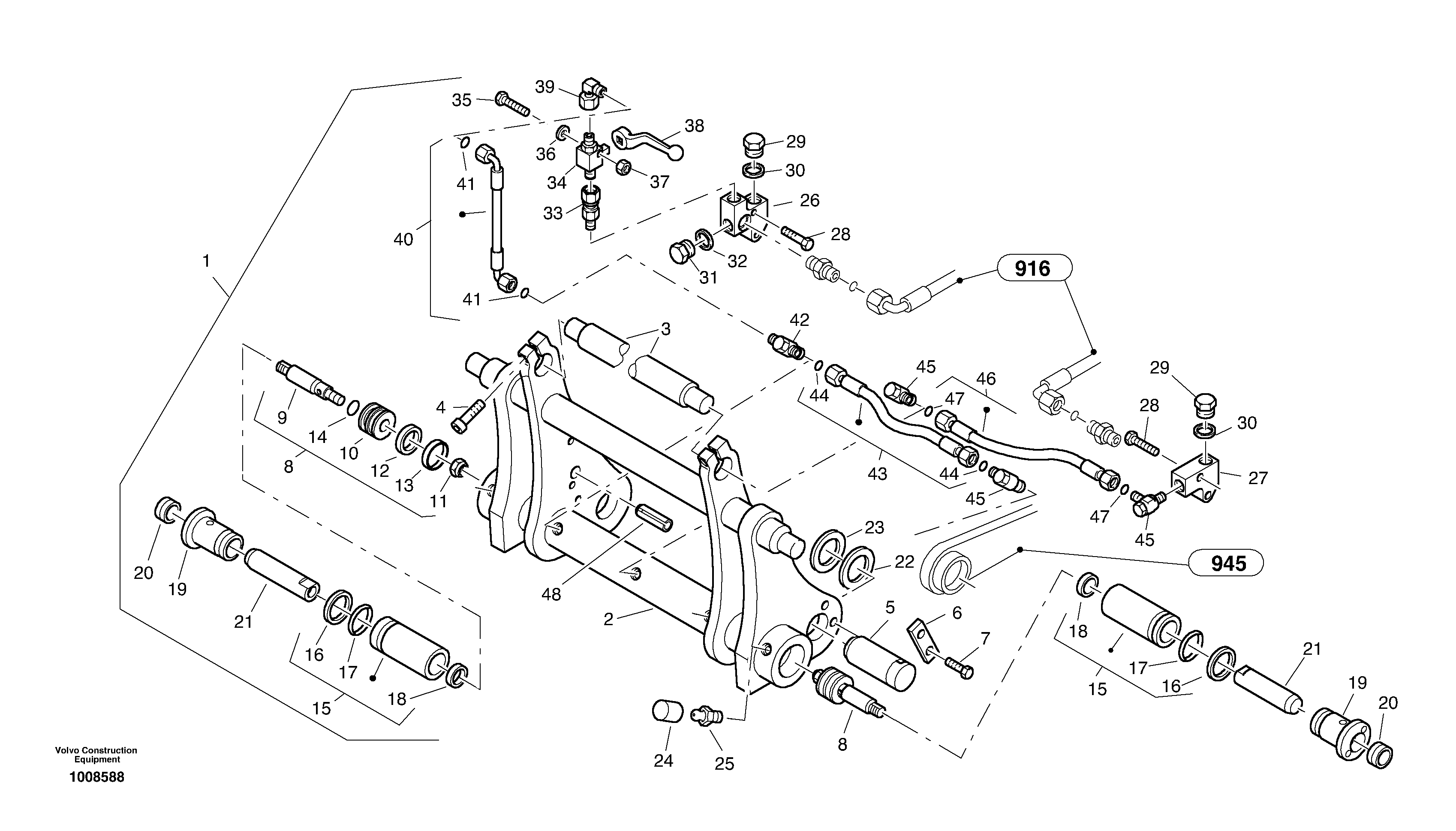 Attachment mounting plate - L30B — volvo parts diagram