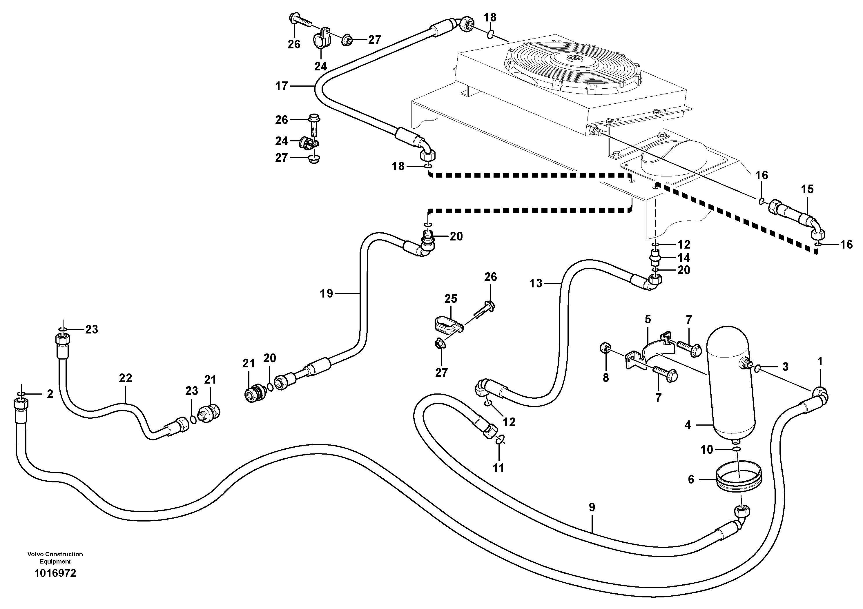 Pipes - Air-conditioning system  11390436 — volvo parts diagram