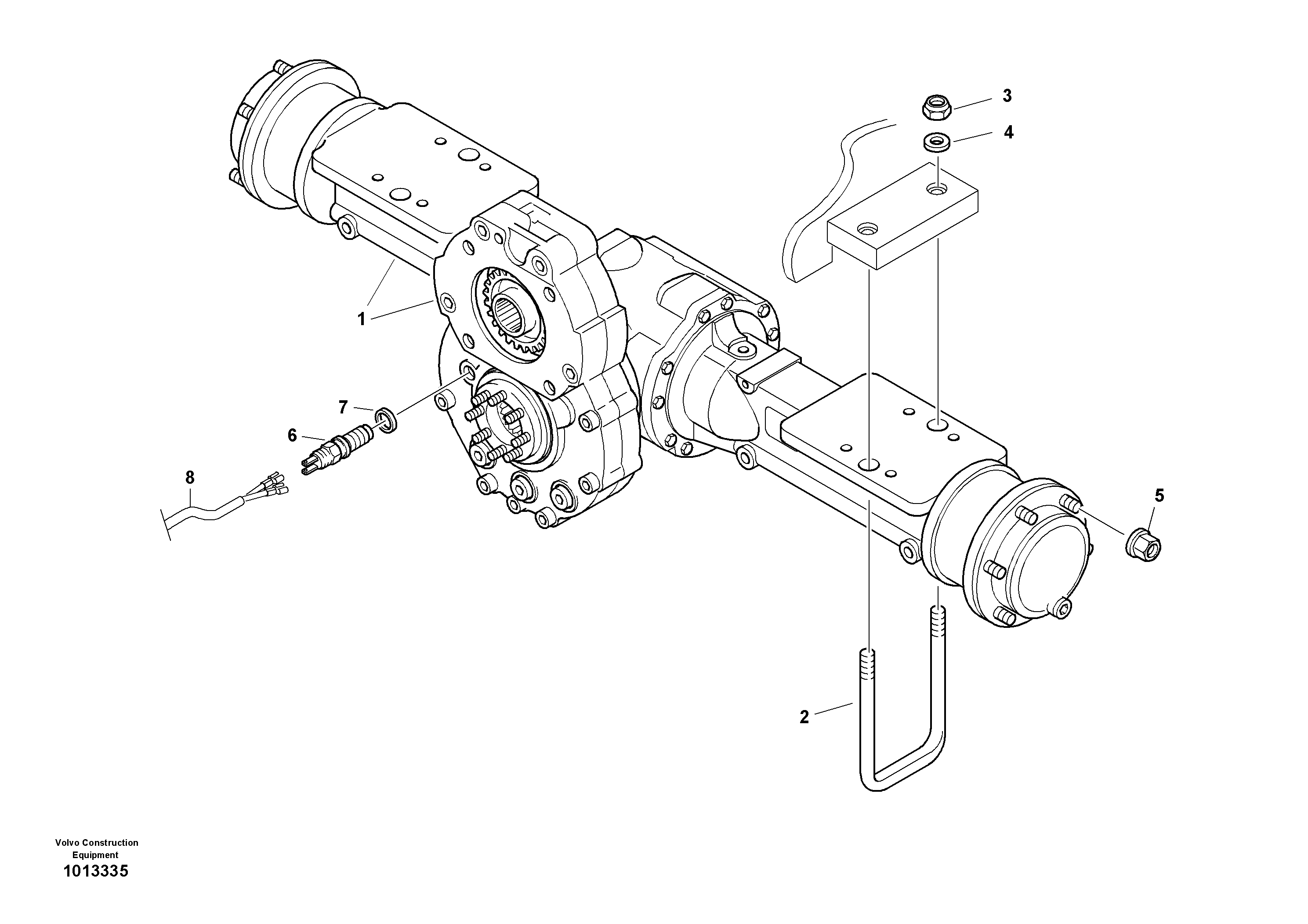 Assembly - rear axle — volvo parts diagram