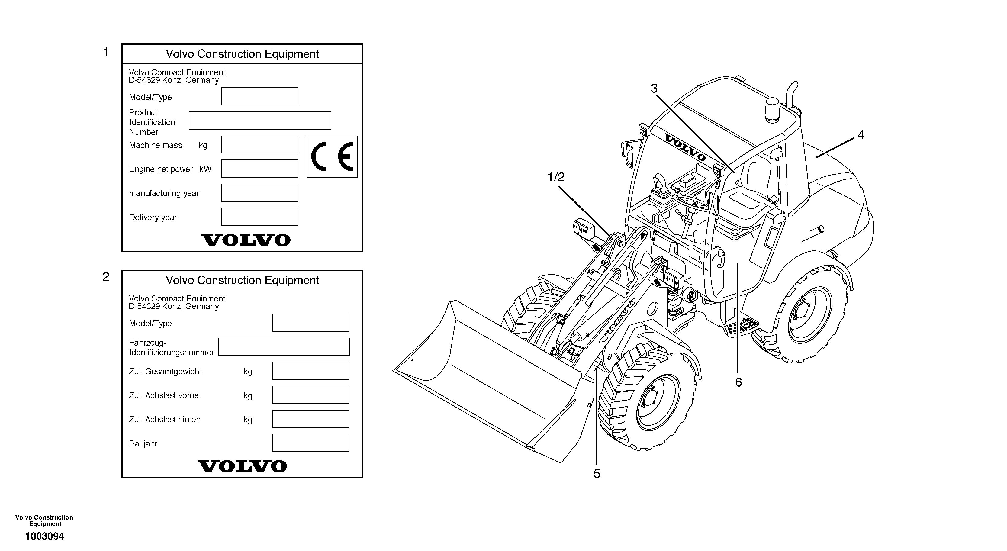 Product sign plate — volvo parts diagram