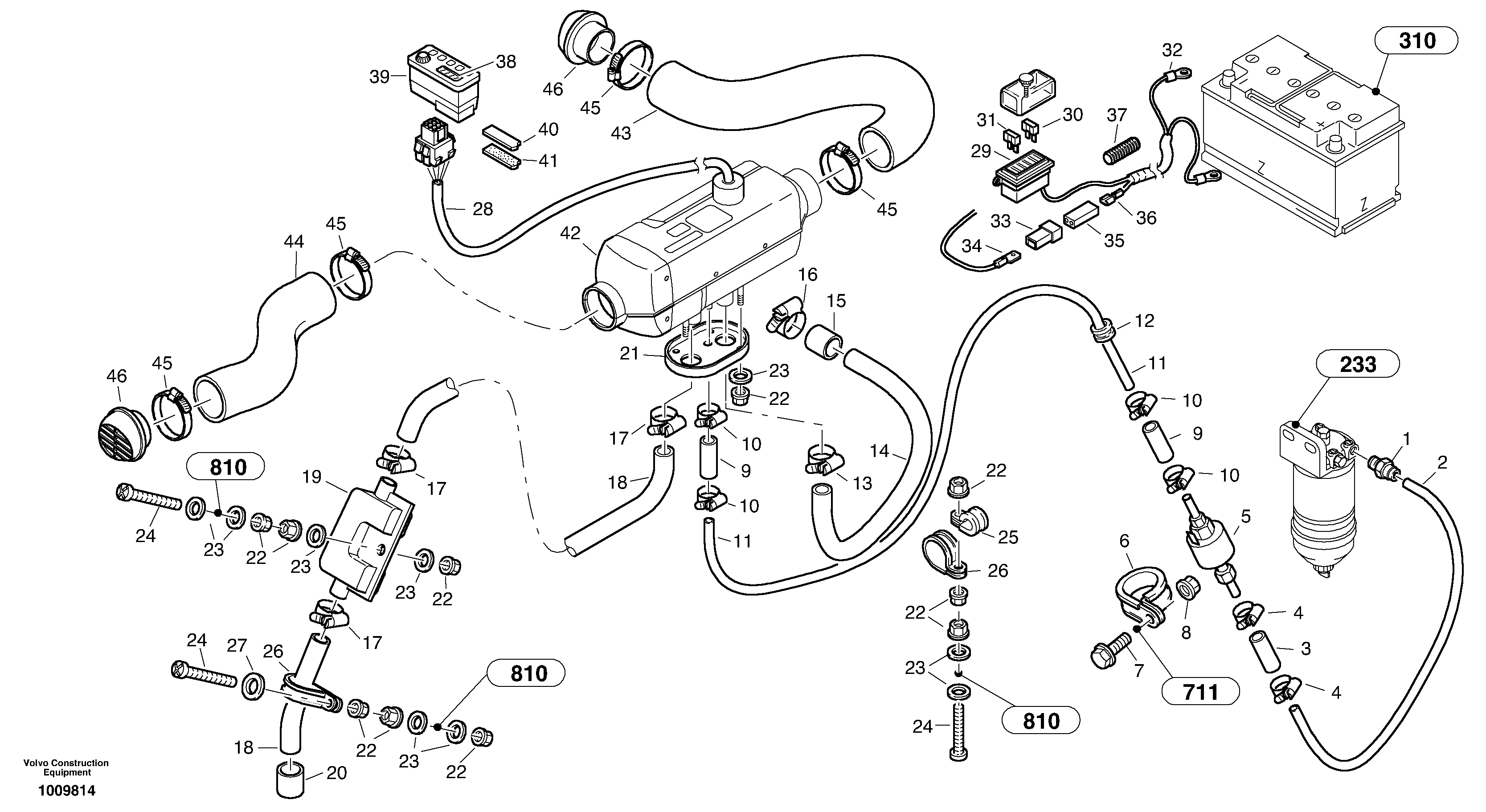 Heater - Assembly, D2 — volvo parts diagram