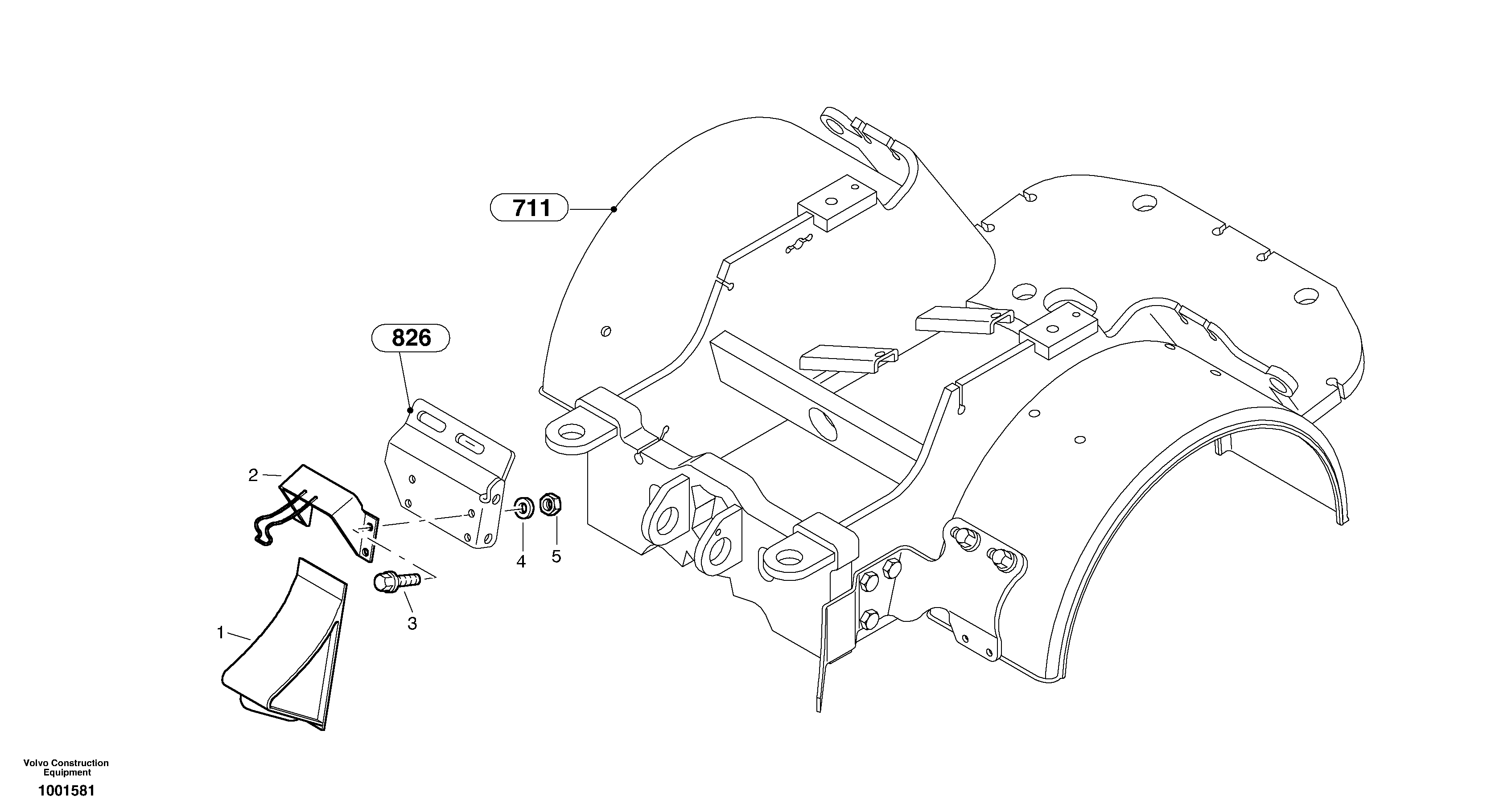 Stop block for wheel — volvo parts diagram