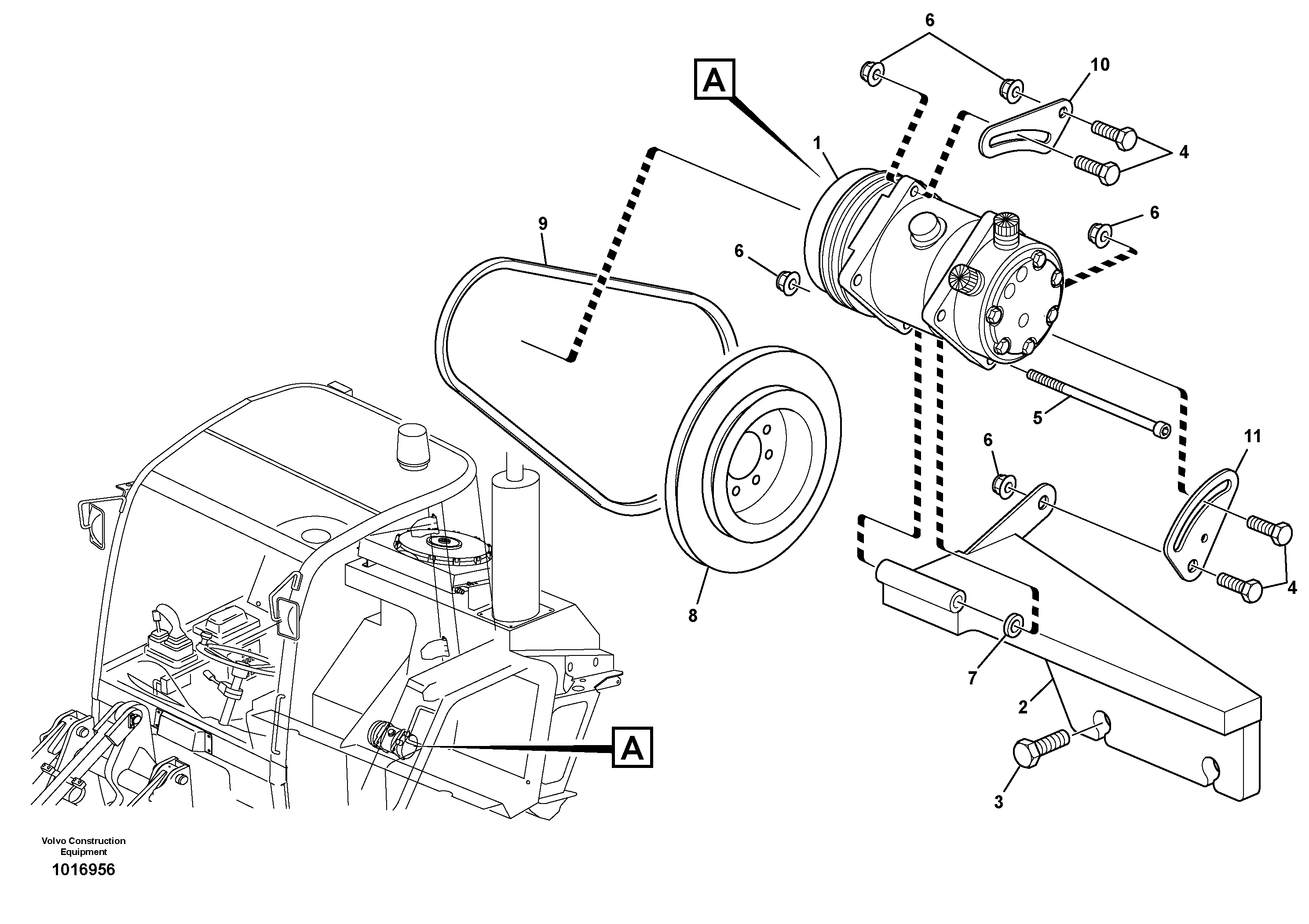 Compressor  11390436 — volvo parts diagram