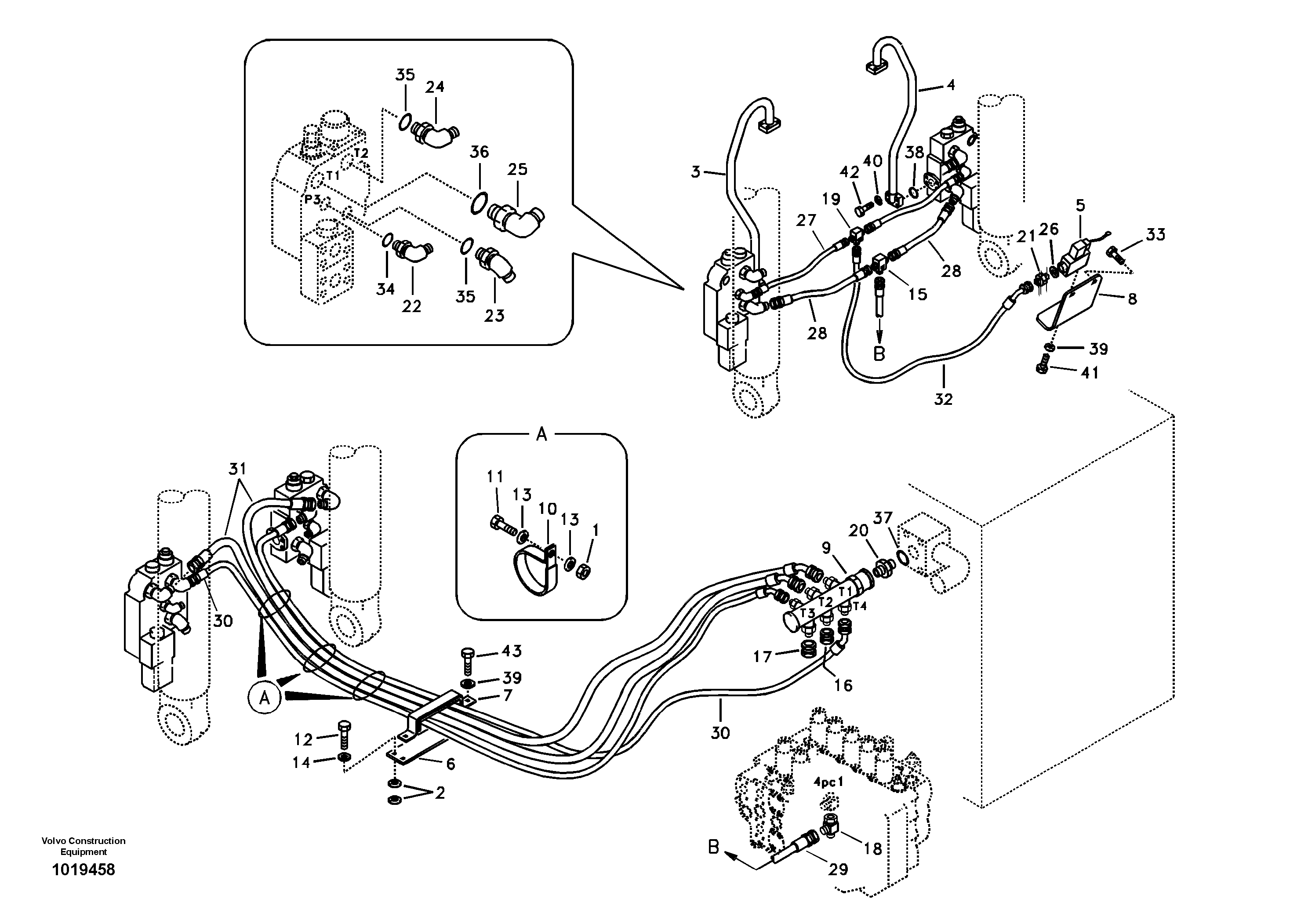 Working hydraulic, boom rupture — volvo parts diagram