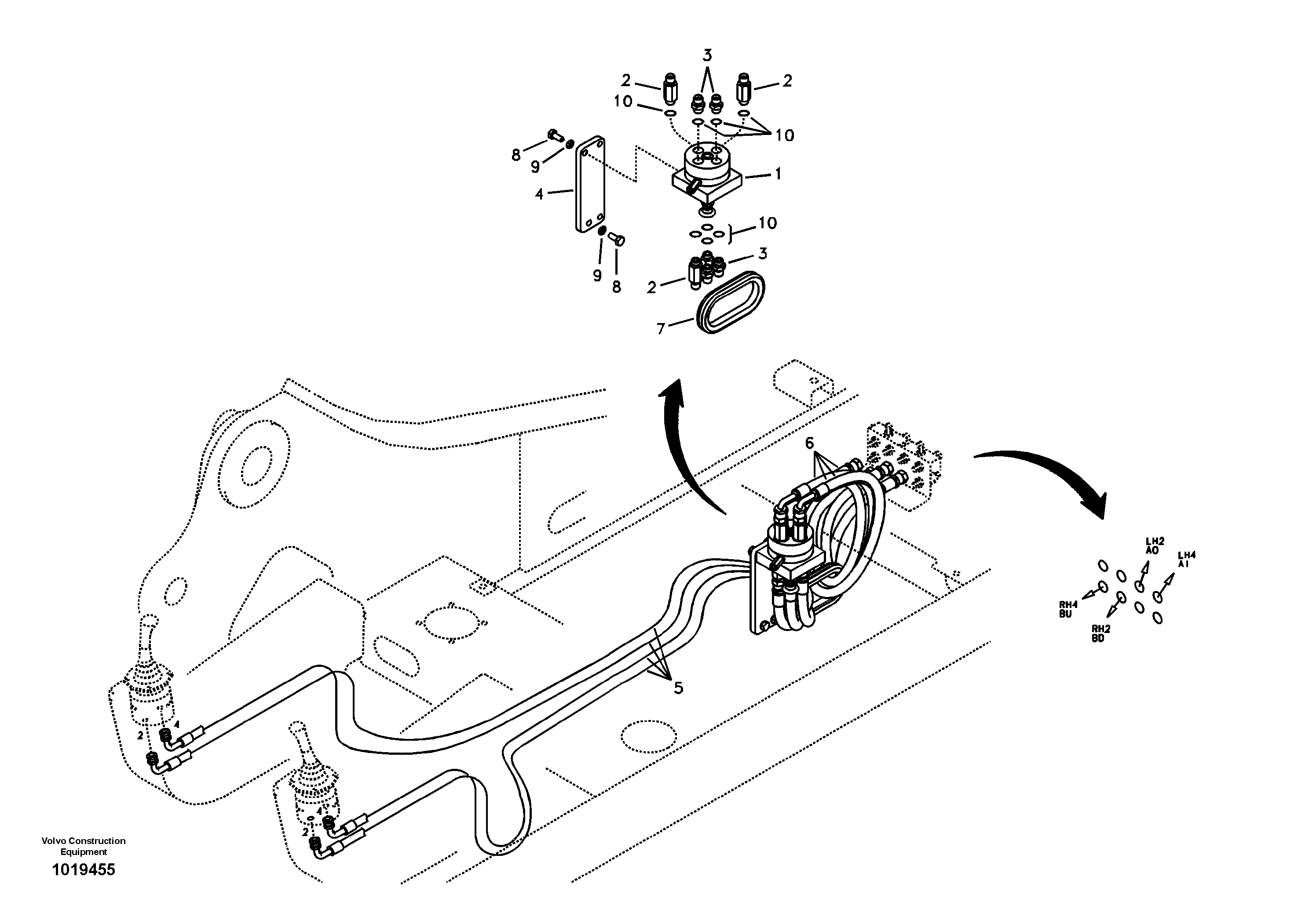 Servo system, changing lever function — volvo parts diagram