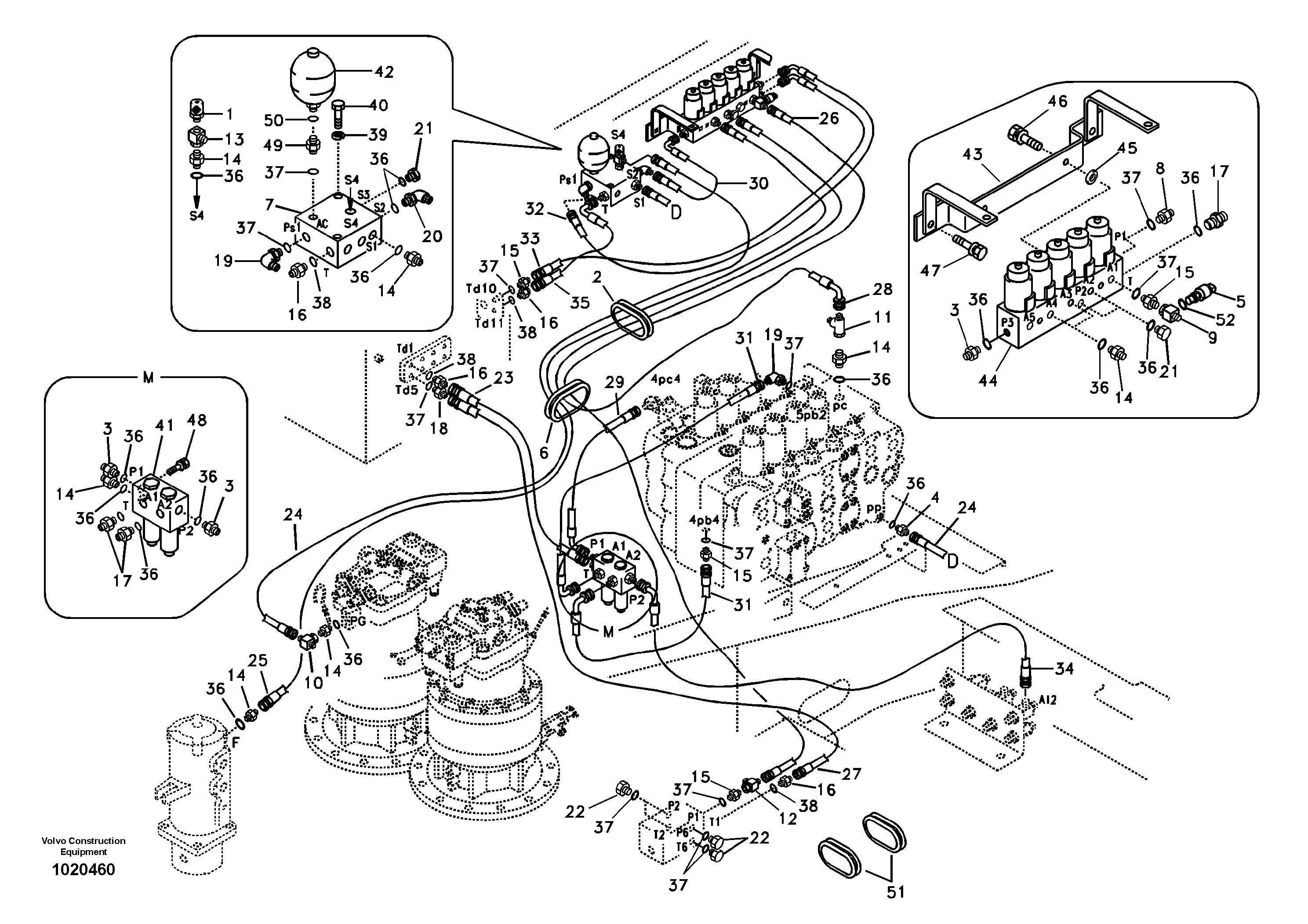 Servo system, control valve to solenoid valve — volvo parts diagram