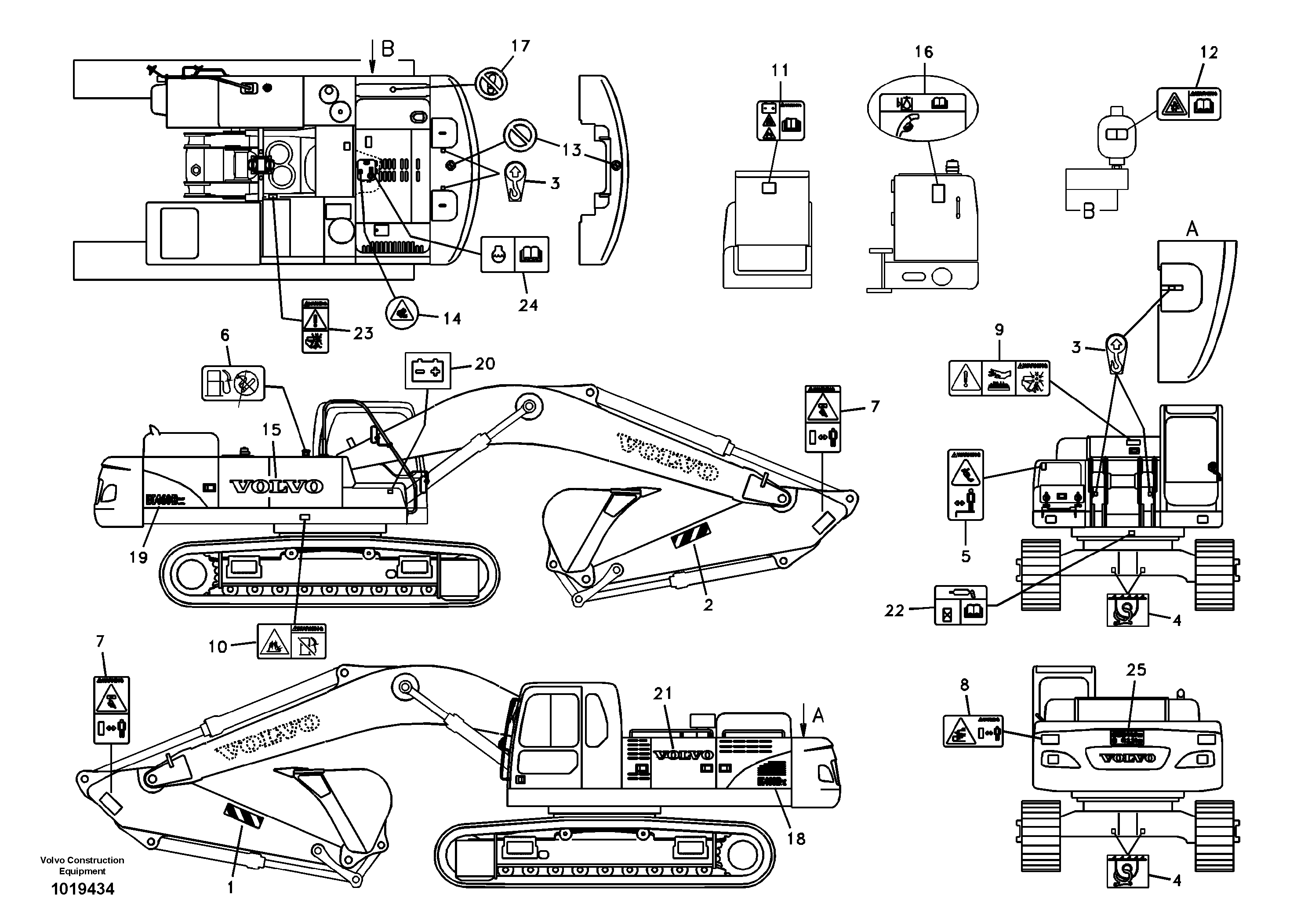 Decal, outer location — volvo parts diagram