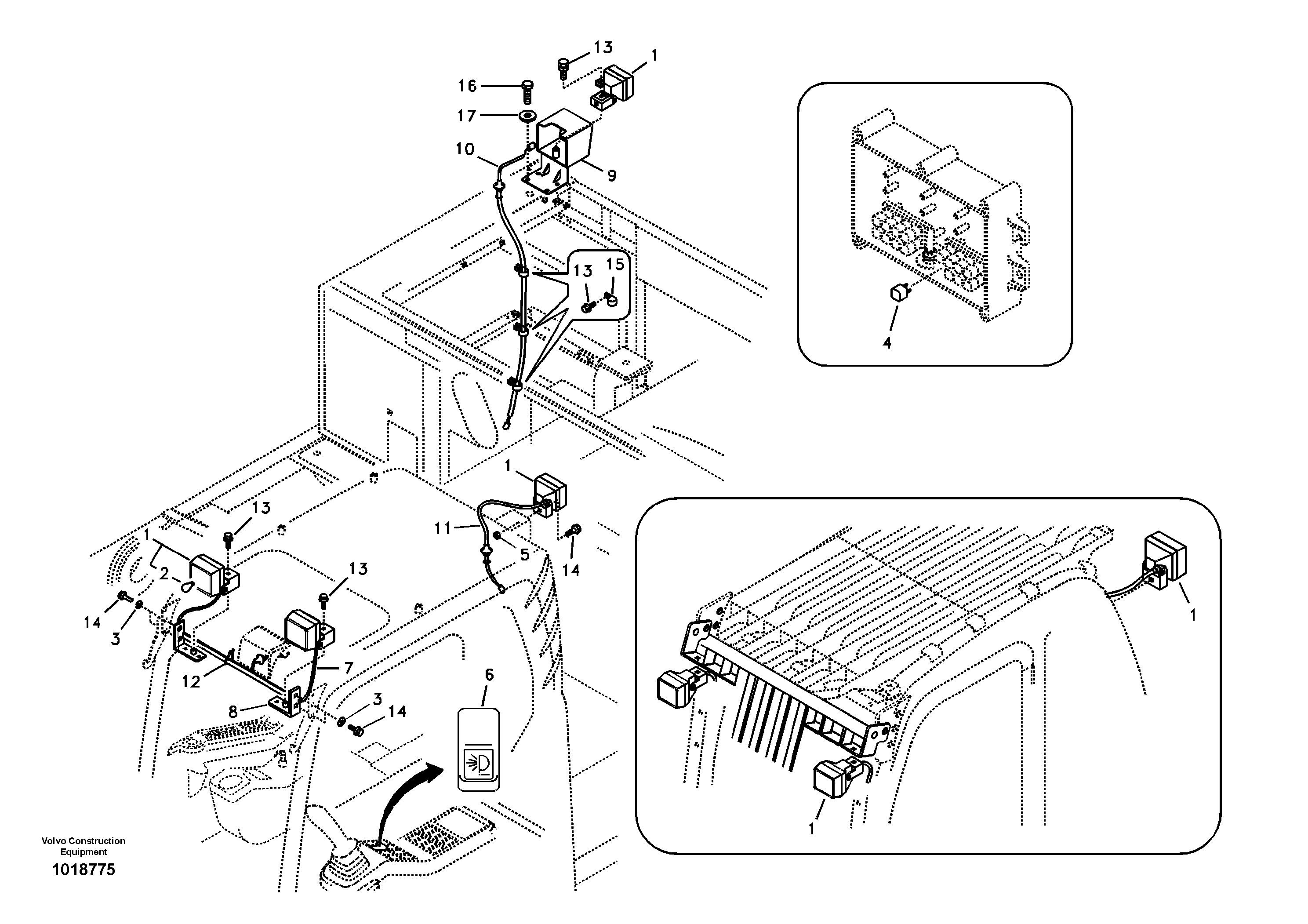Work lights, extra — volvo parts diagram