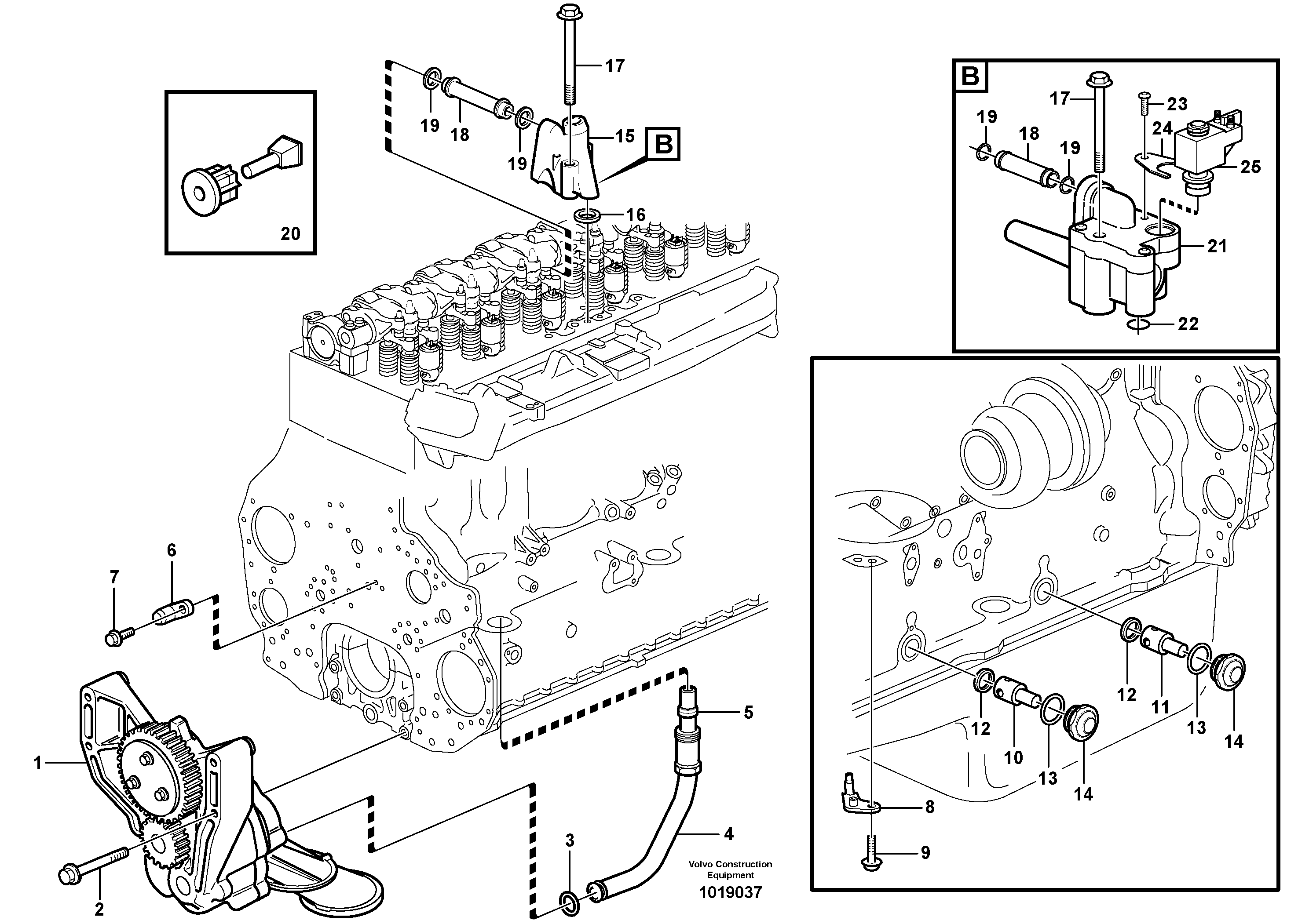 Lubricating oil system — volvo parts diagram