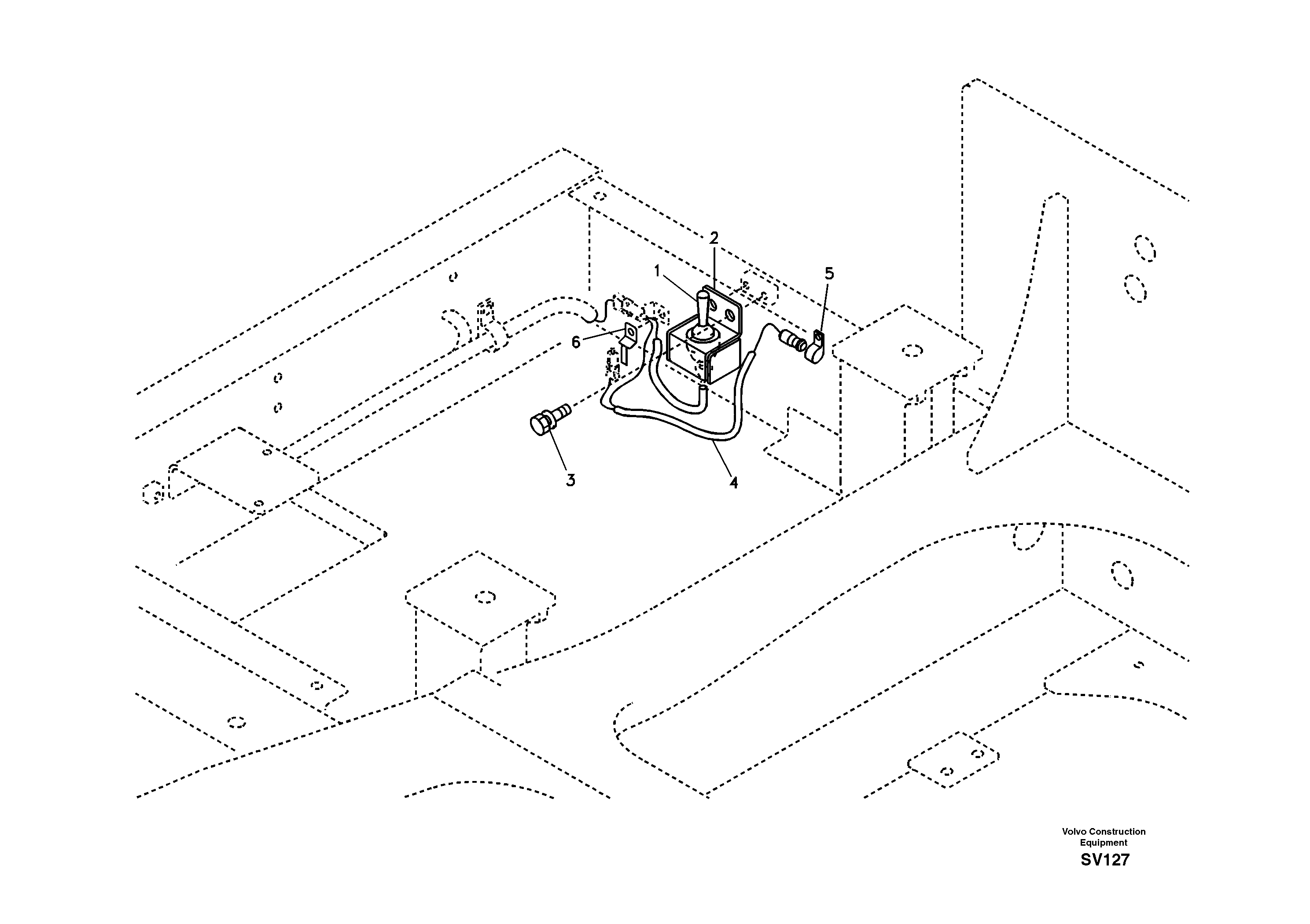Cable and wire harness, Removal counterweight. — volvo parts diagram