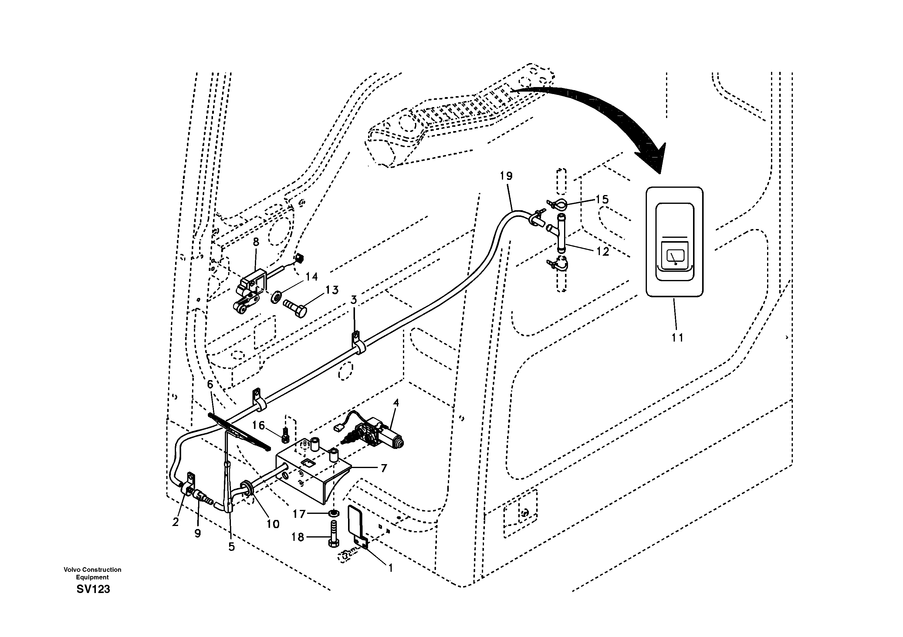 Lower wiper — volvo parts diagram
