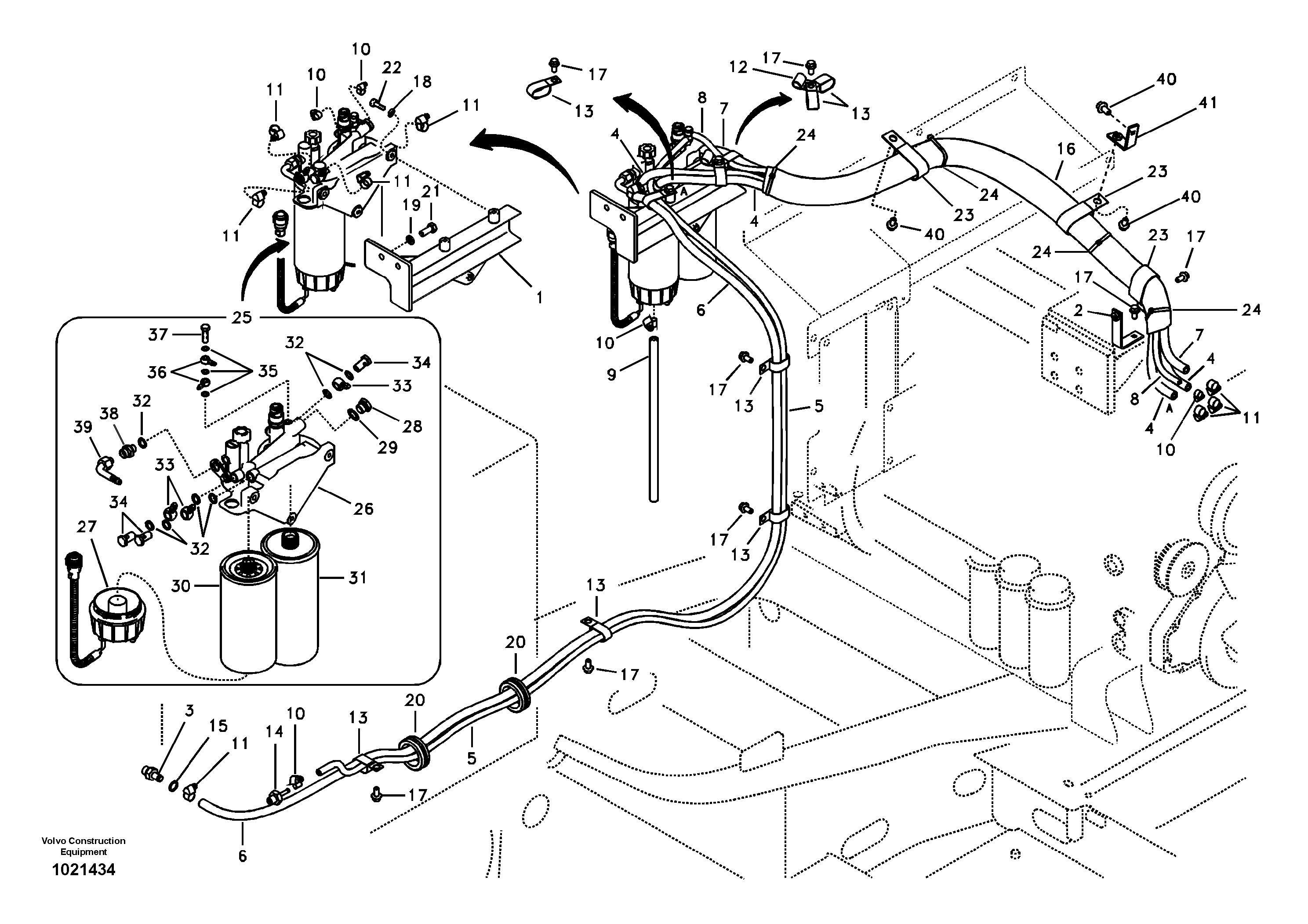 Fuel pipe - Fuel tank — volvo parts diagram