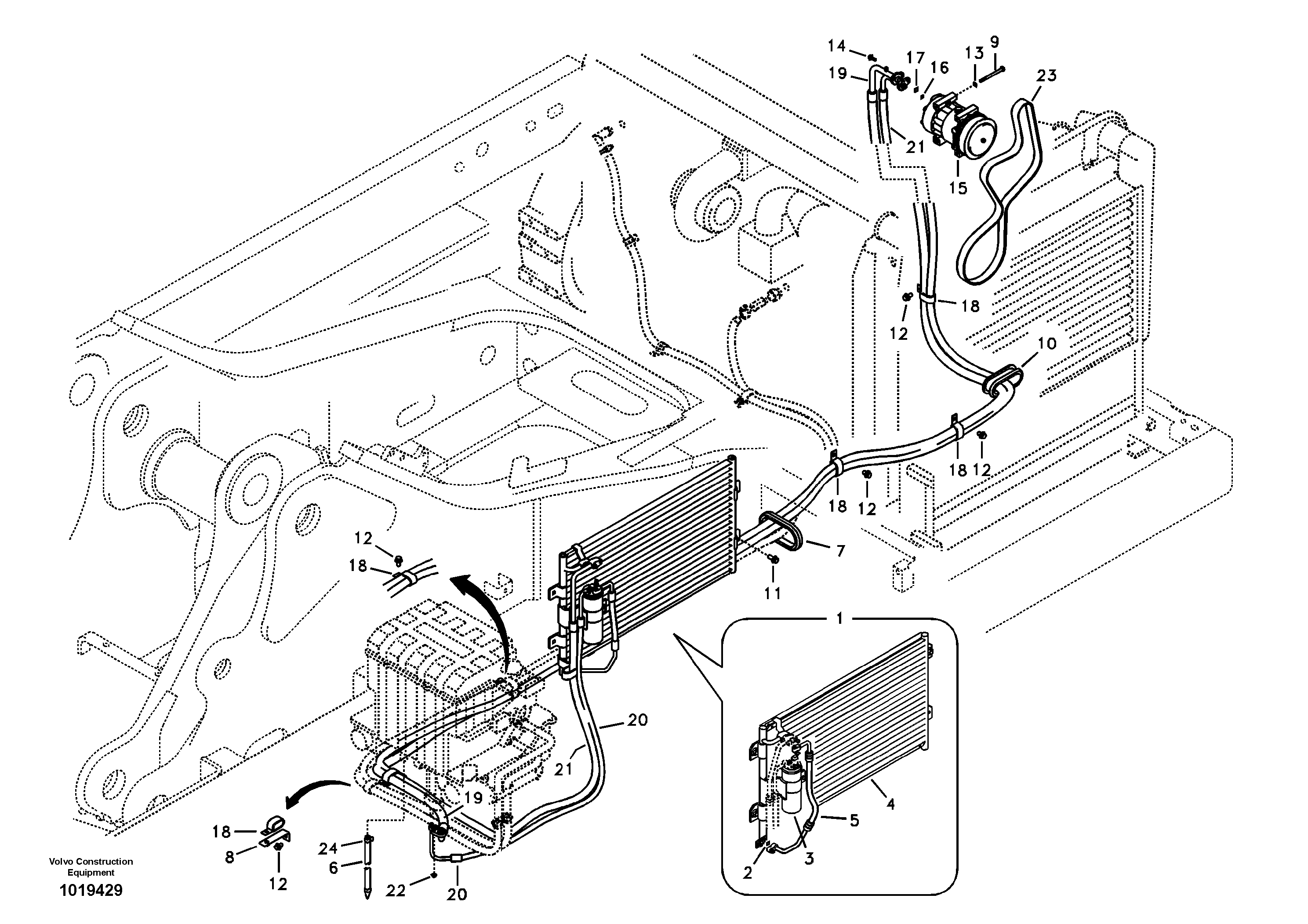 Air conditioning unit line — volvo parts diagram