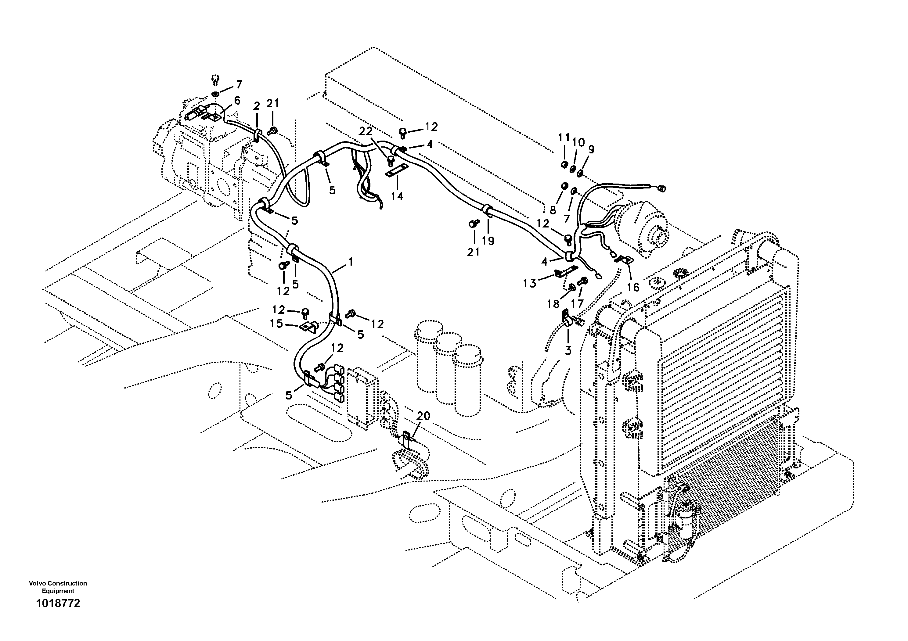 Cable harness, engine — volvo parts diagram