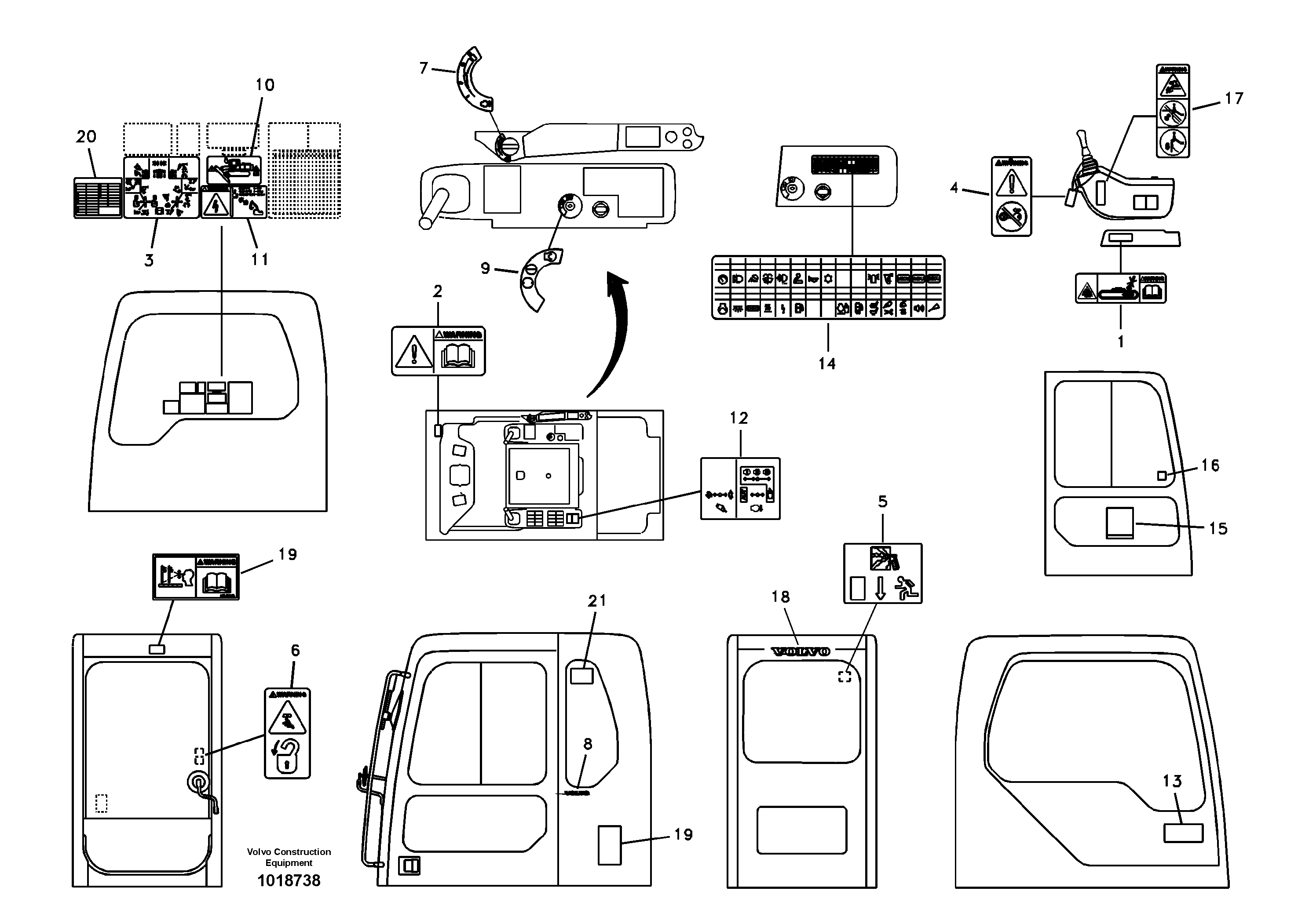 Decal, inner location — volvo parts diagram