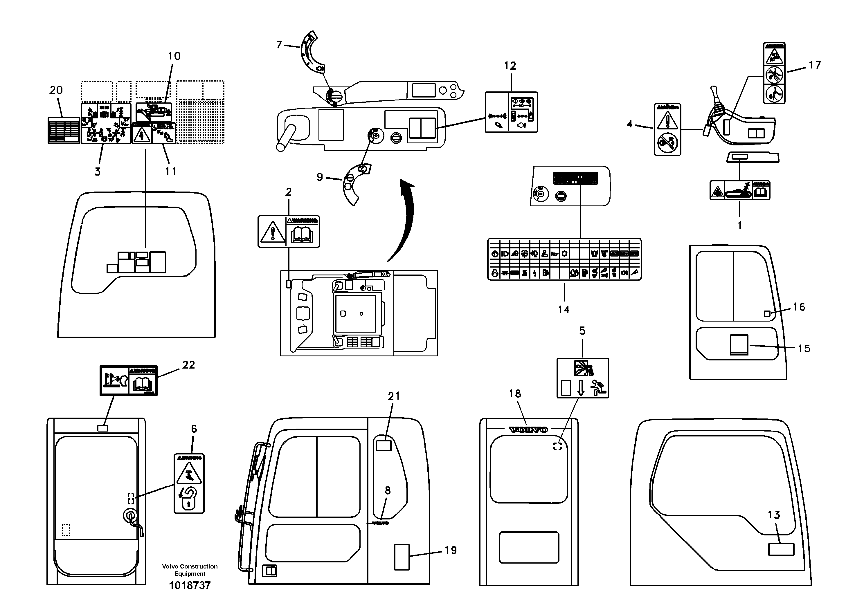 Decal, inner location — volvo parts diagram