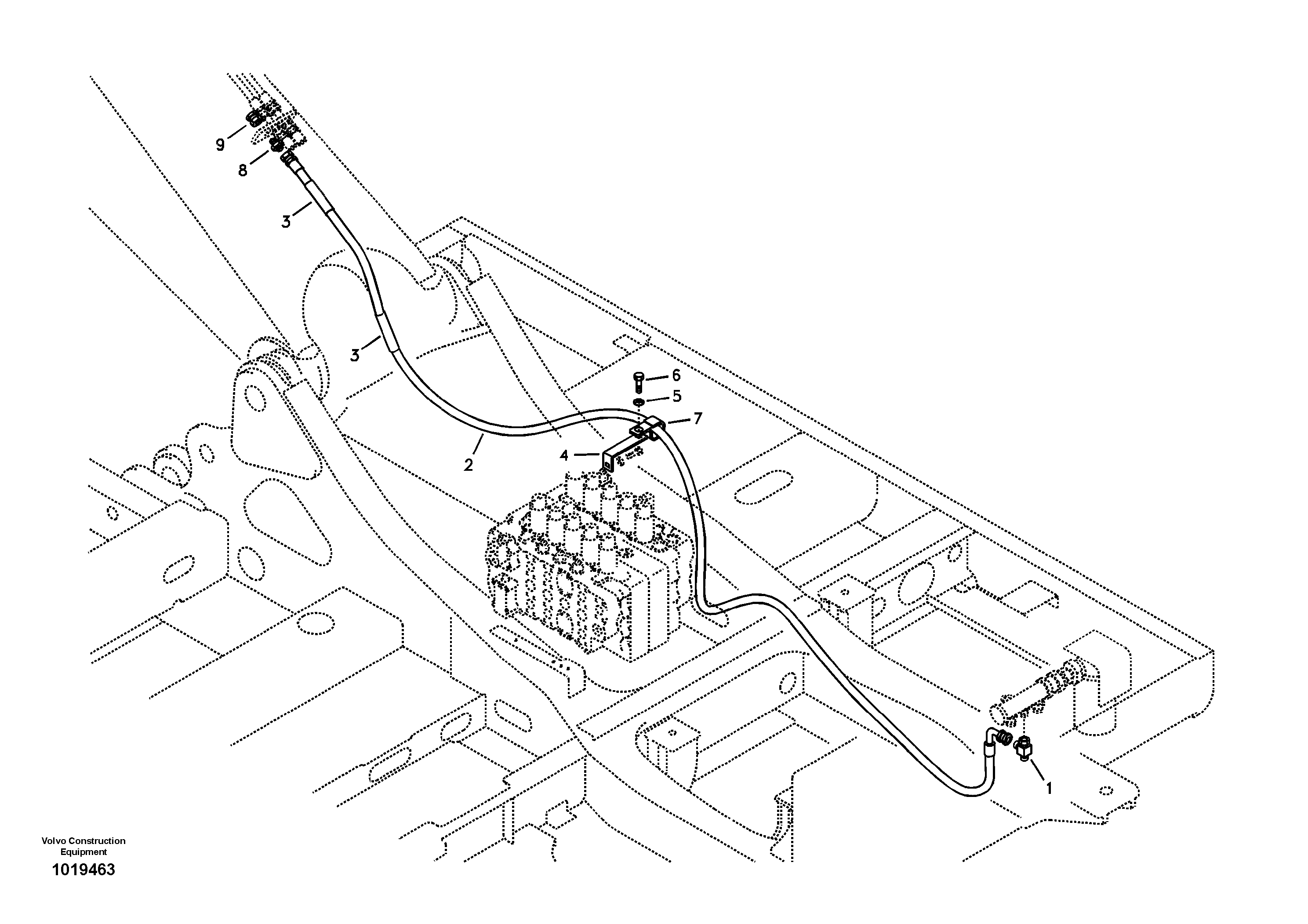 Working Hydraulic, Oil Leak On Upper Frame — volvo parts diagram