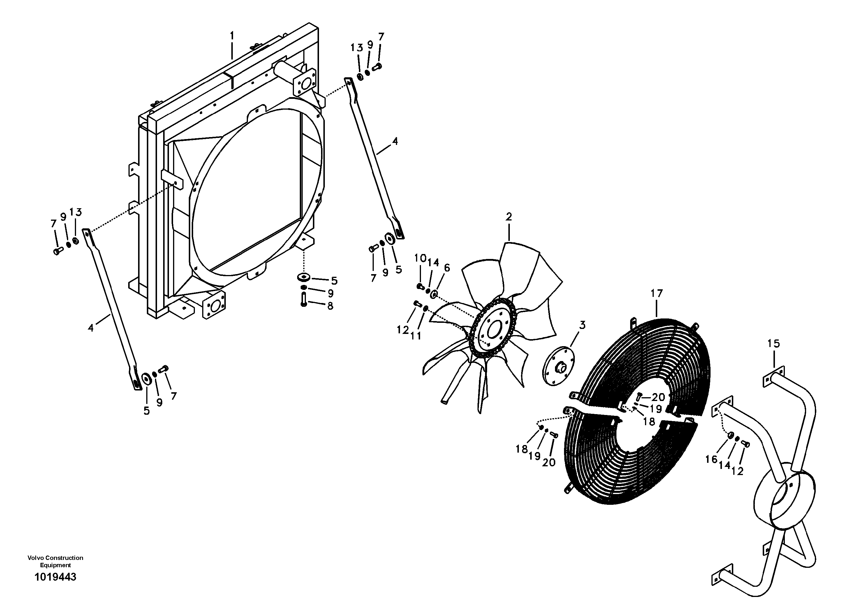 Hydraulic system, oil cooler mount — volvo parts diagram