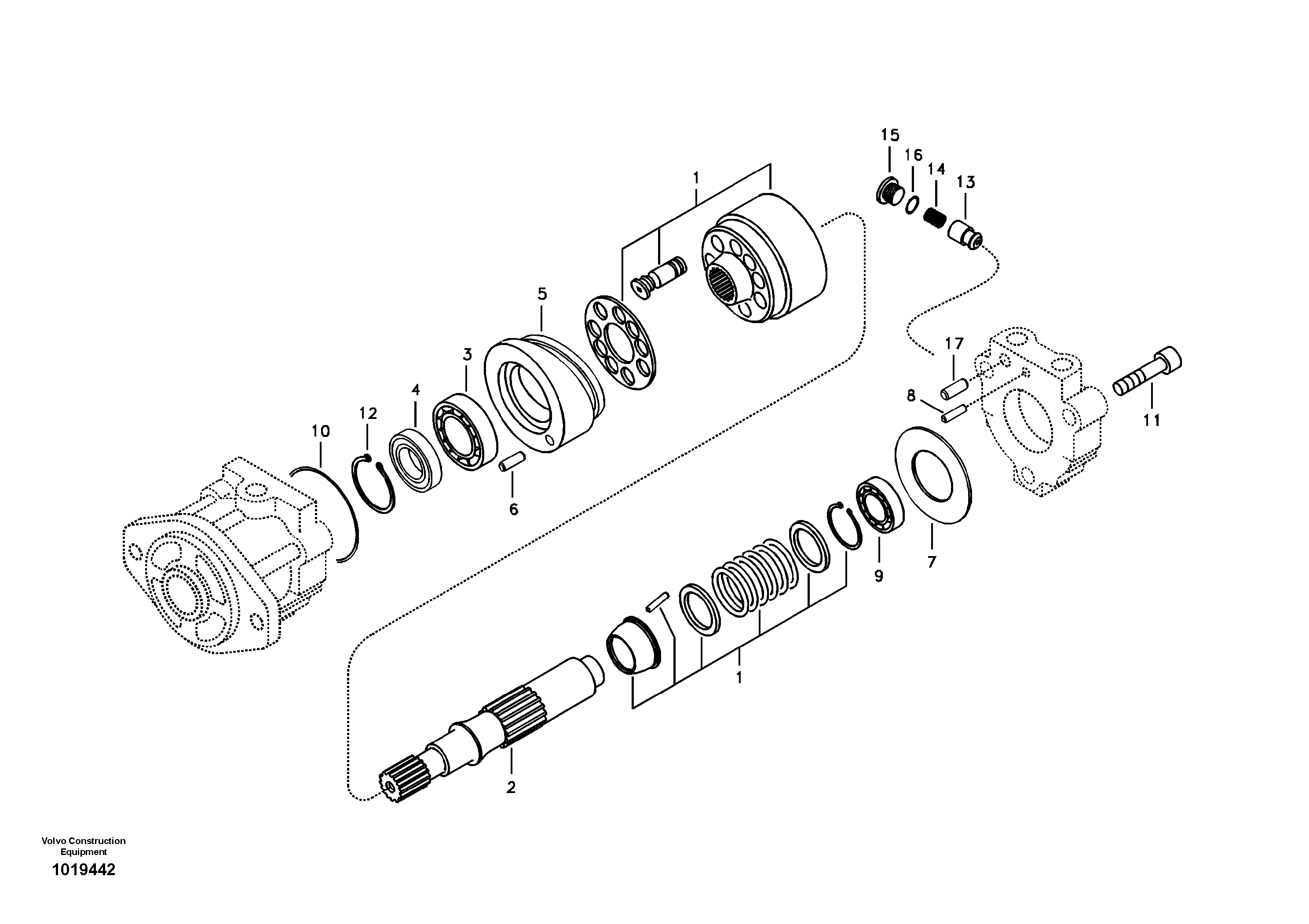 Hydraulic system, oil cooling fan motor — volvo parts diagram