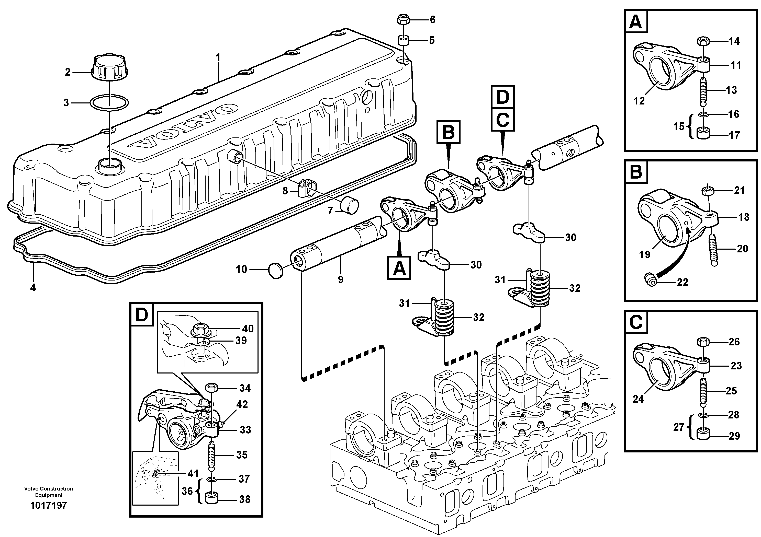 Valve mechanism — volvo parts diagram