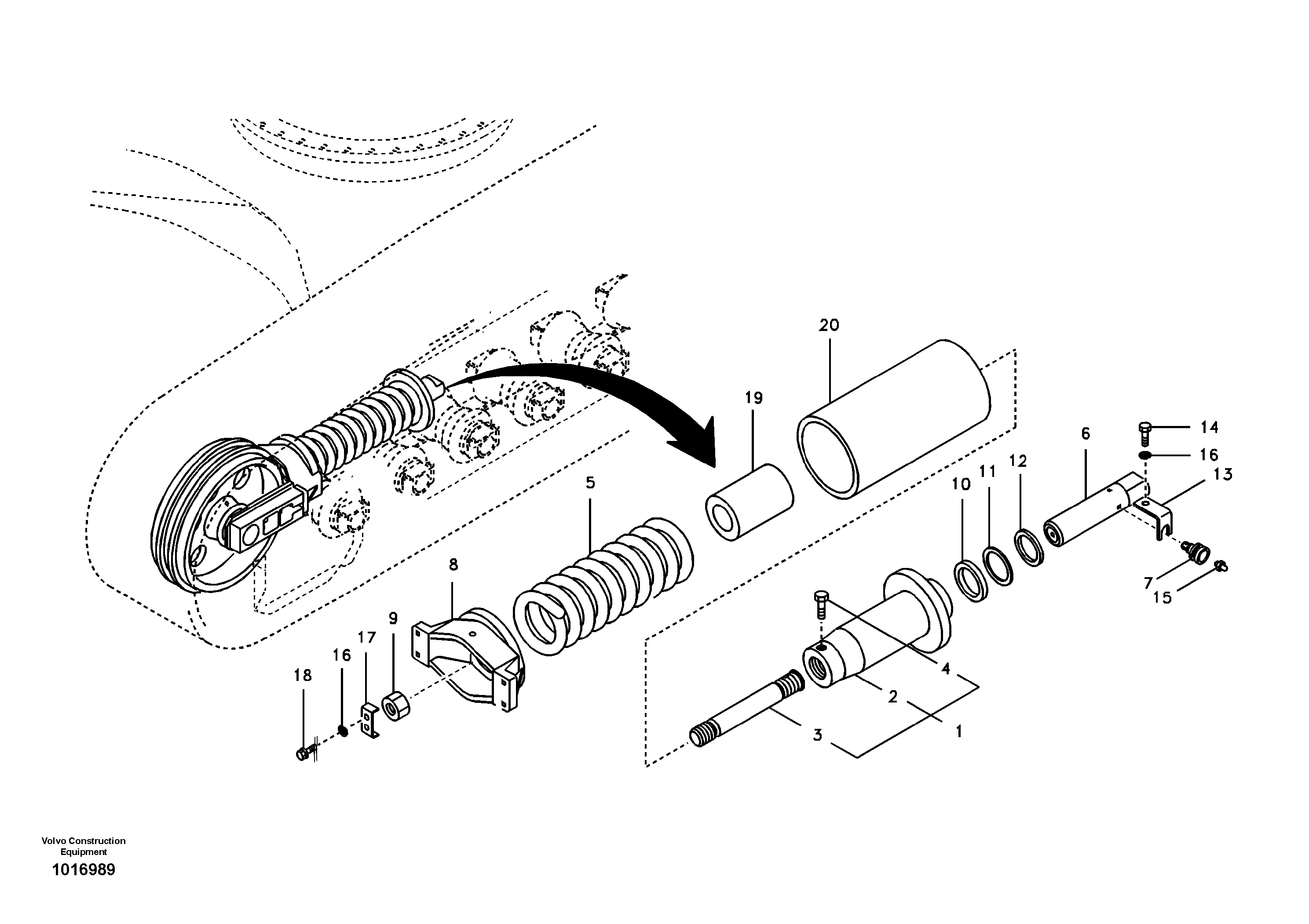 Undercarriage, spring package — volvo parts diagram