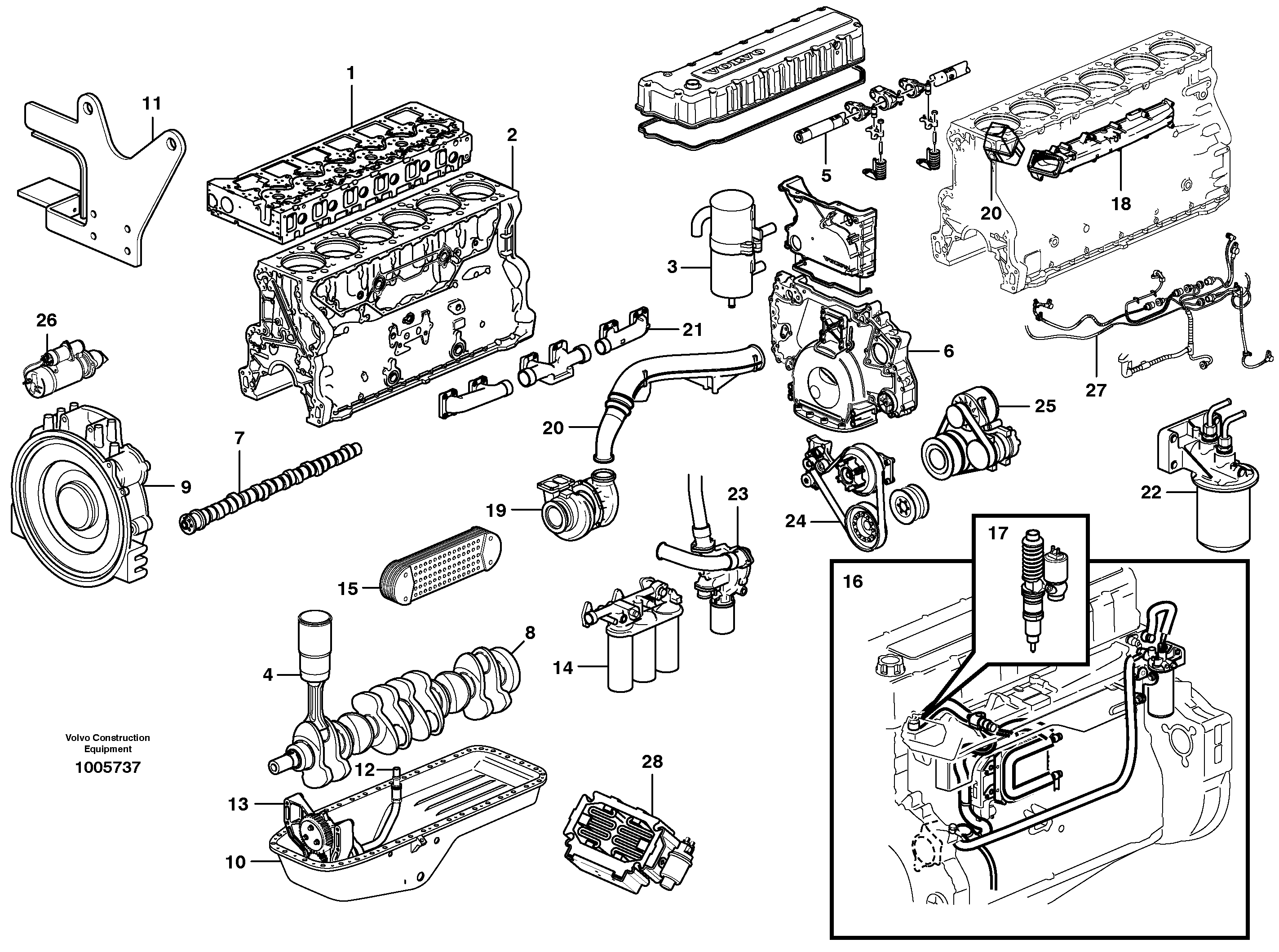 Engine — volvo parts diagram