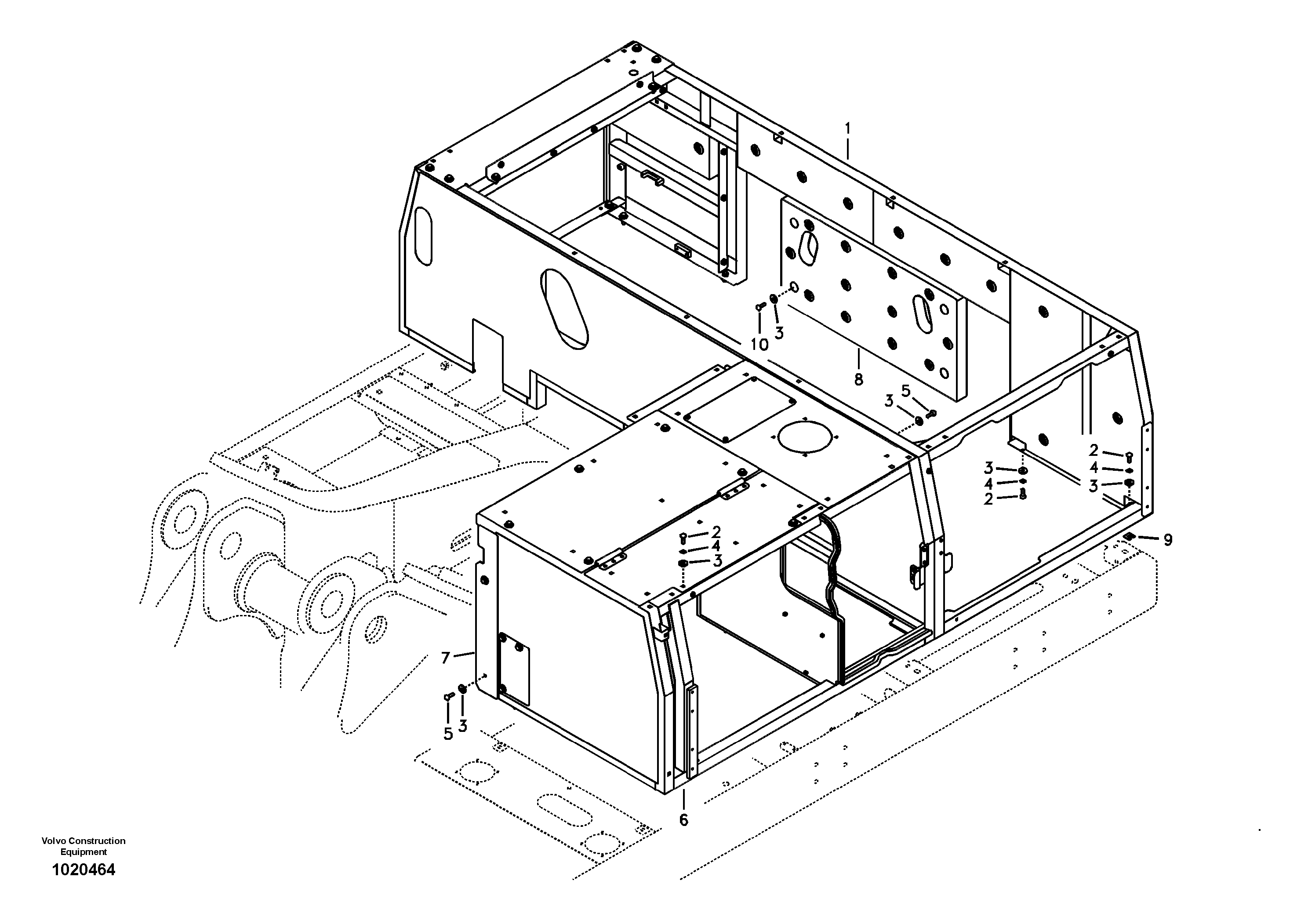 Cowl frame — volvo parts diagram