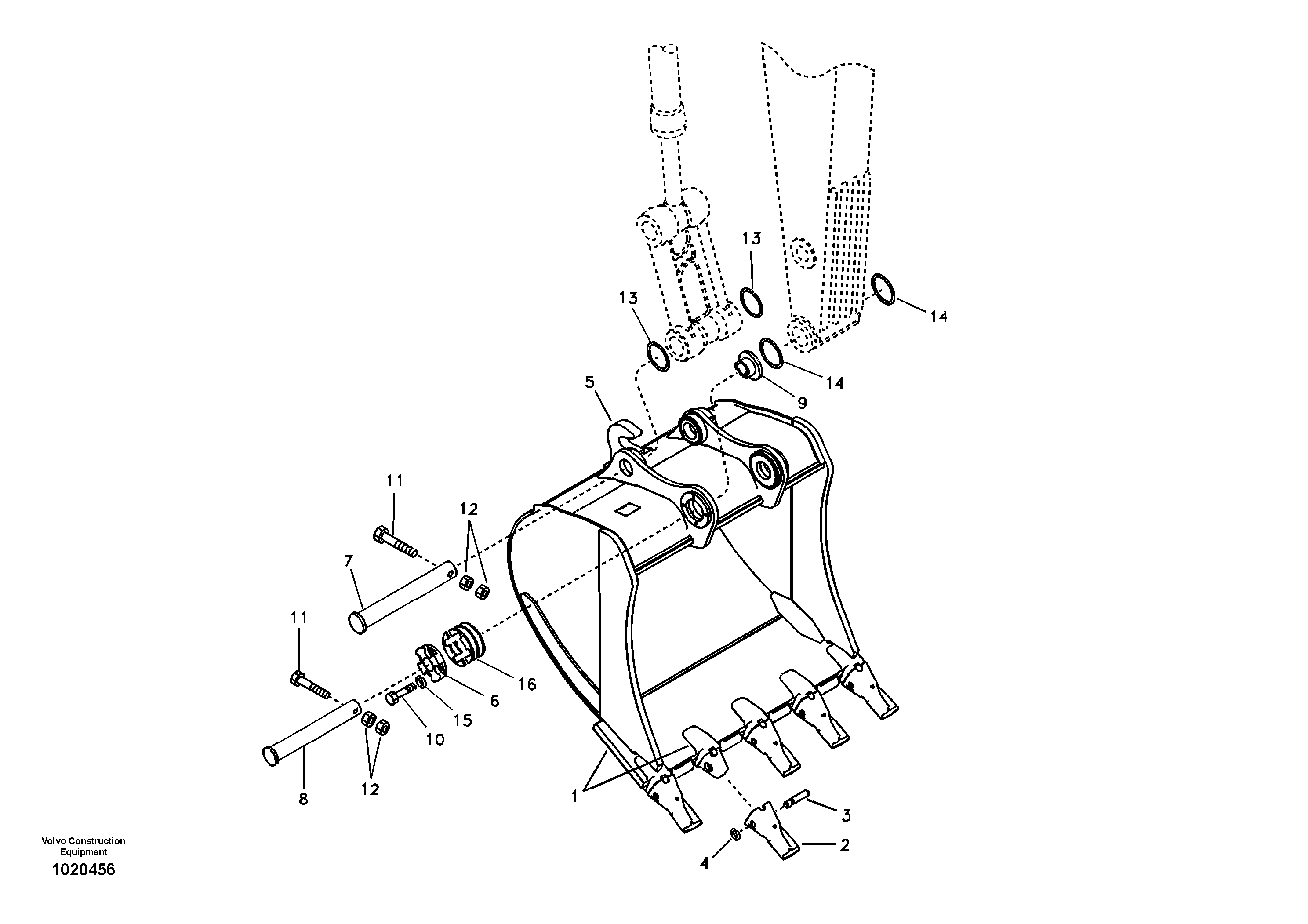Bucket — volvo parts diagram