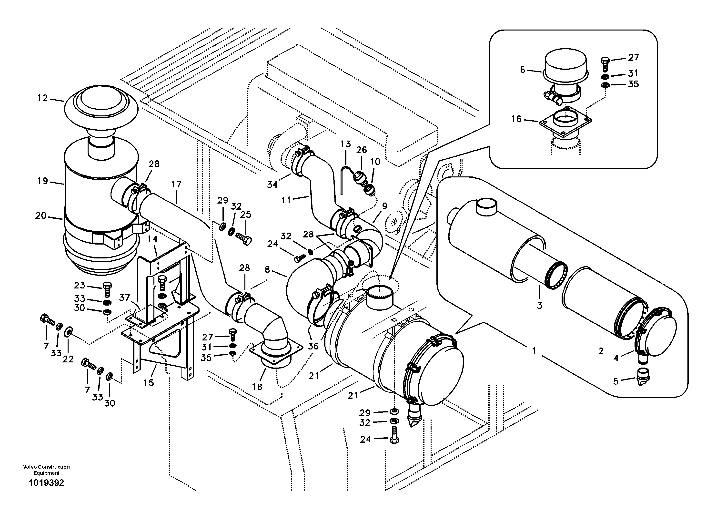 Inlet system — volvo parts diagram
