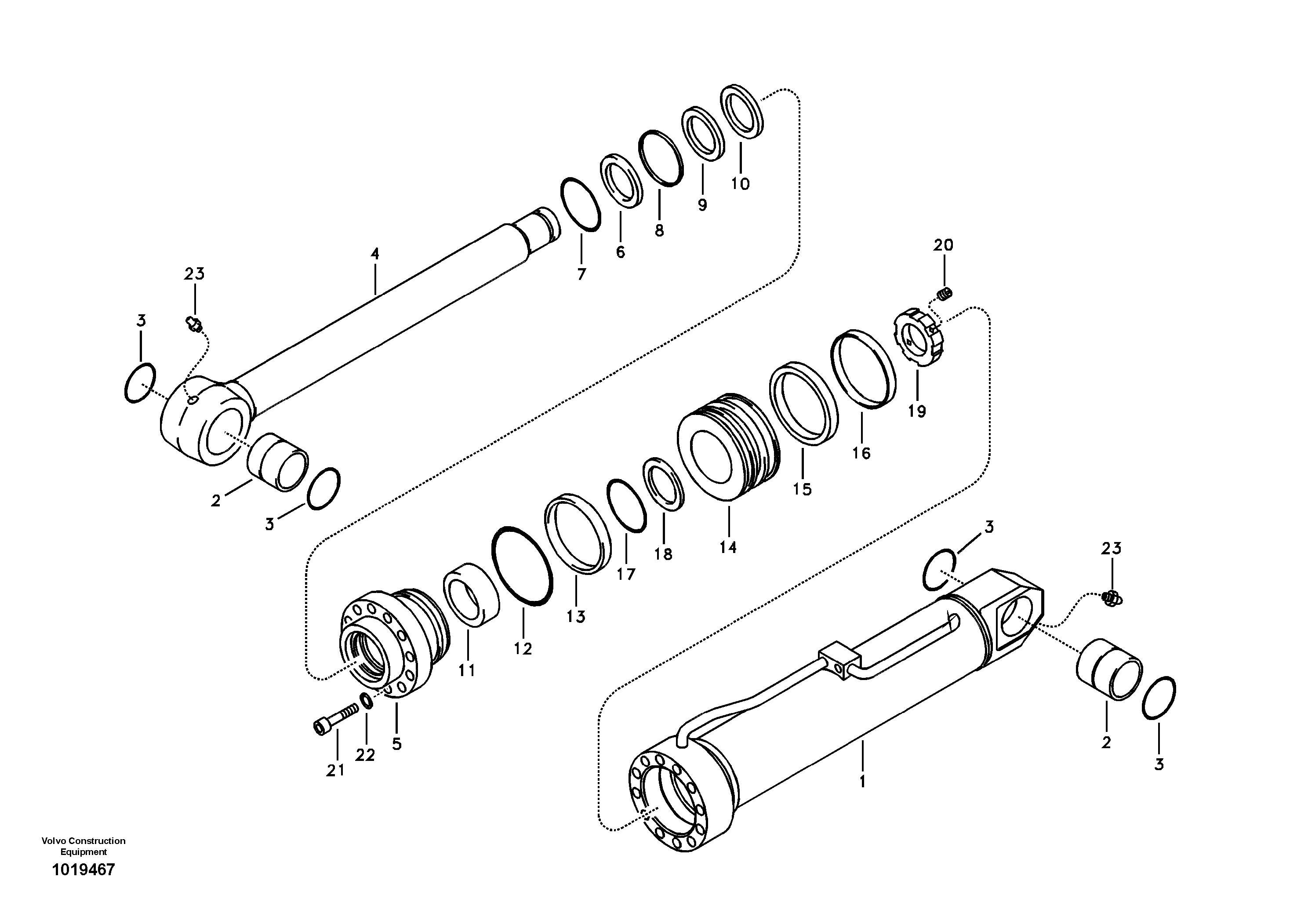 Hydraulic cylinder, Removal Counterweight. — volvo parts diagram